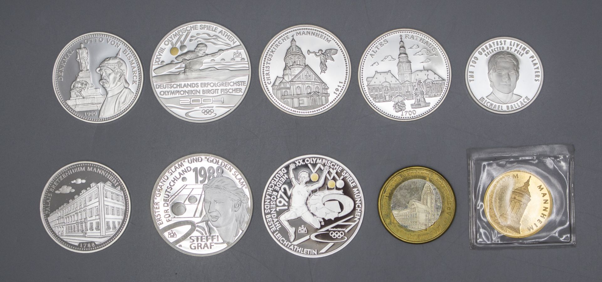 Konvolut Münzen und Medaillen / A collection of coins and medals, unter anderem Mannheim