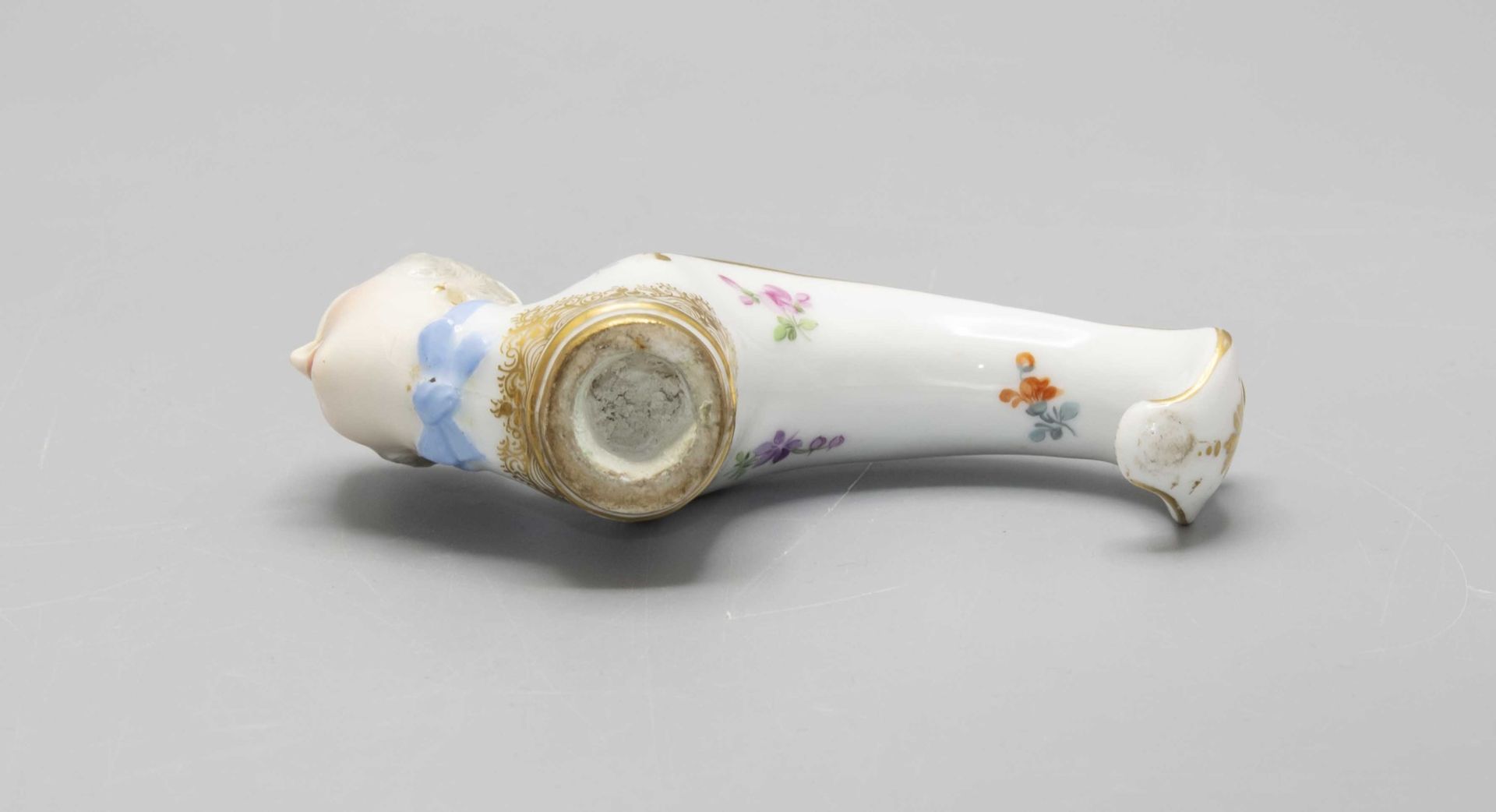 Stockgriff mit Frauenkopf und Watteau-Szene / A cane handle with the head of a woman and a ... - Bild 5 aus 6