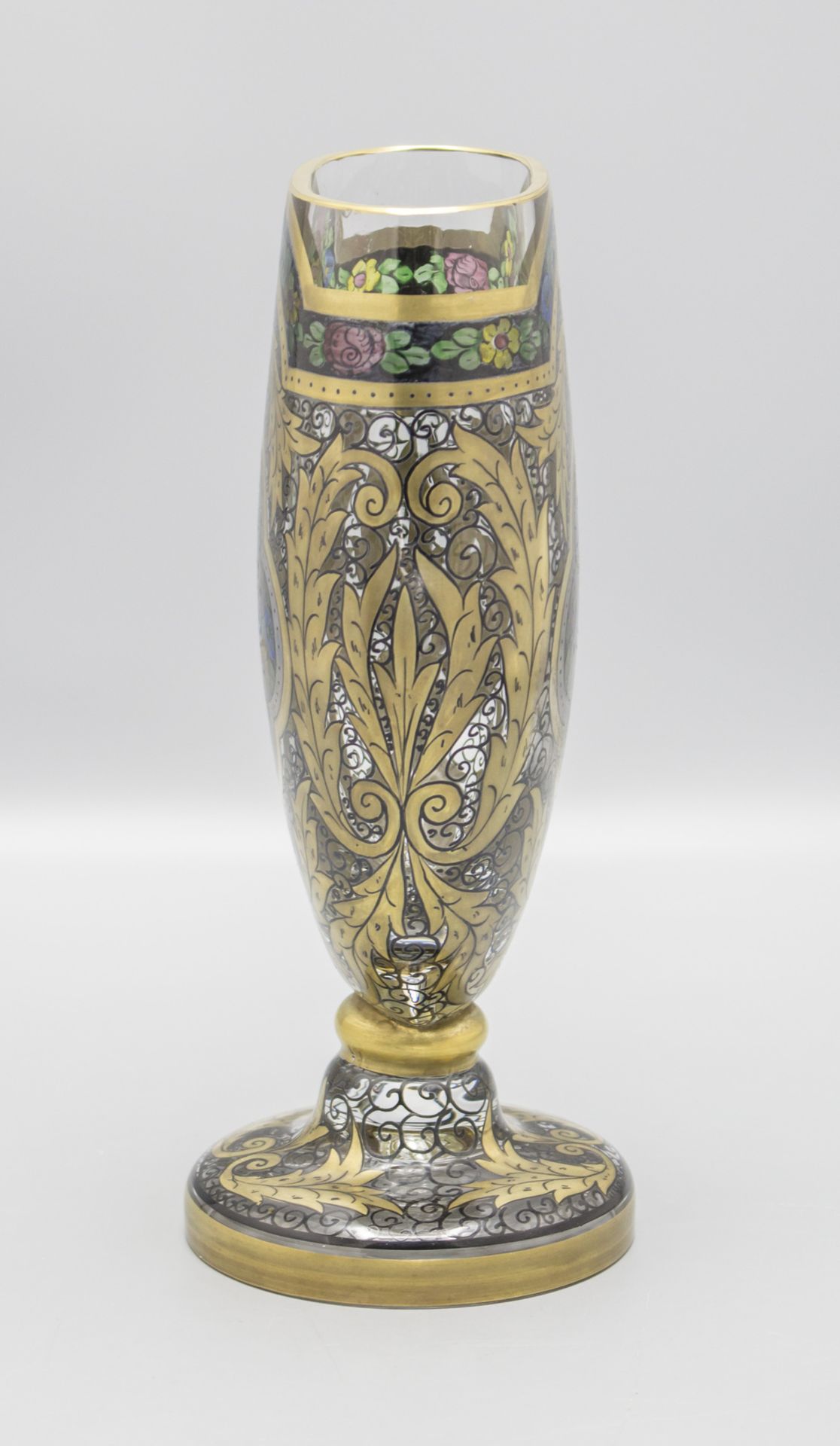Jugendstil Vase / An Art Nouveau glass vase, Julius Mühlhaus, Haida (Novy Bor), um 1910 - Bild 2 aus 5
