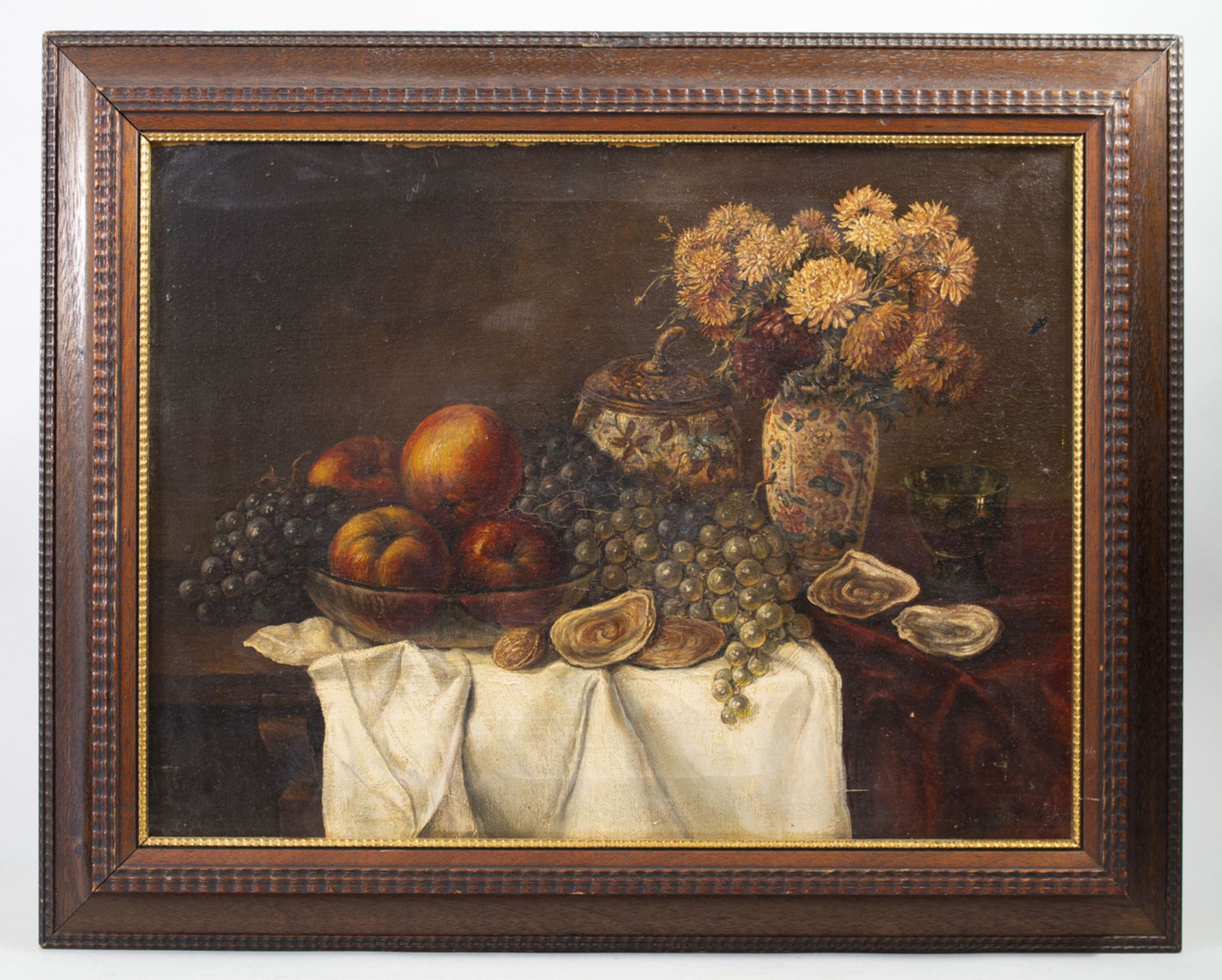 Max SCHRÖDER-GREIFSWALD Junior (1858-1948), 'Früchtestillleben mit Austern' / 'Fruit still ... - Image 2 of 4