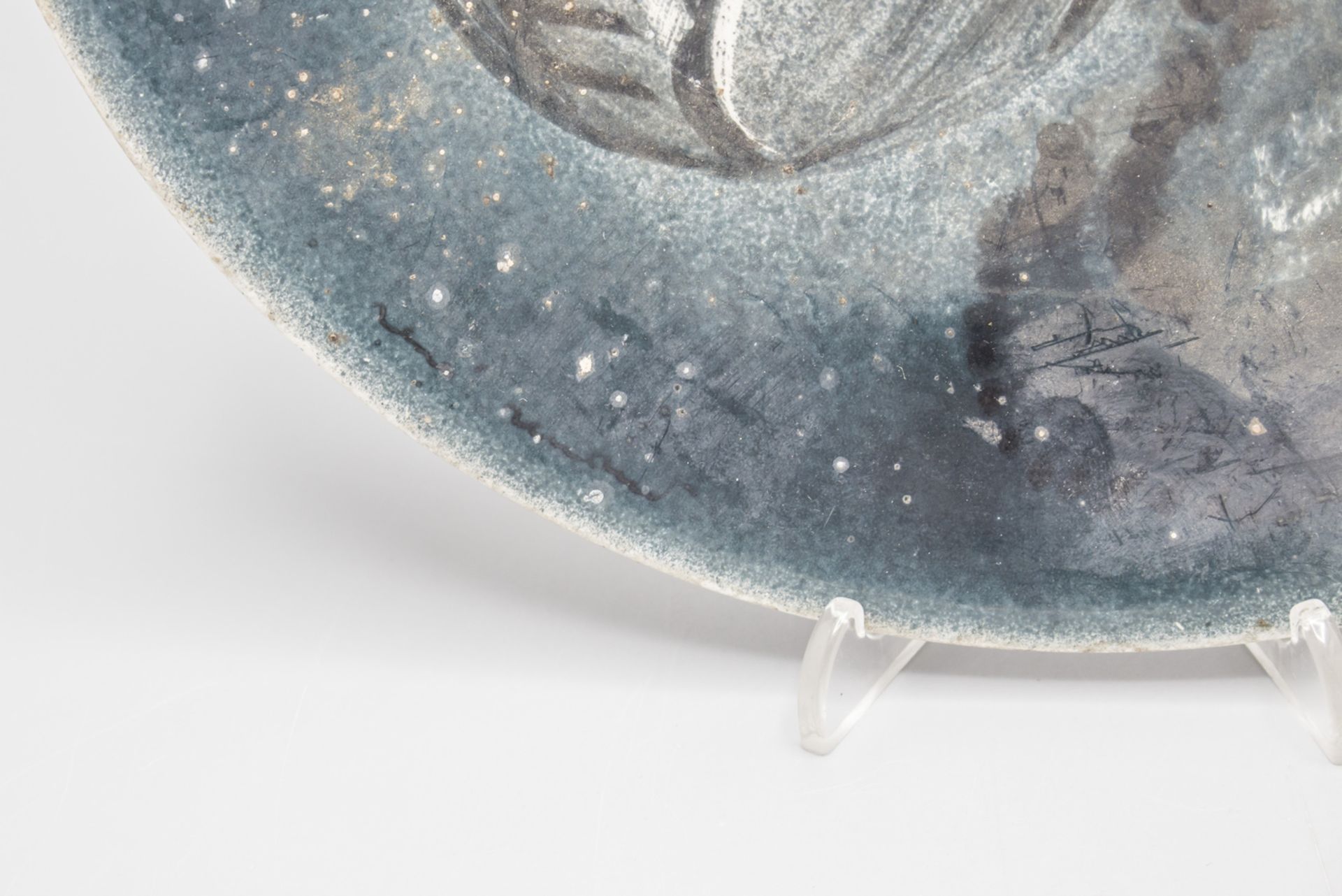 Paar Studio Keramik Teller / 2 studio ceramique plates, Atelier Réne Renaud, ... - Image 3 of 7