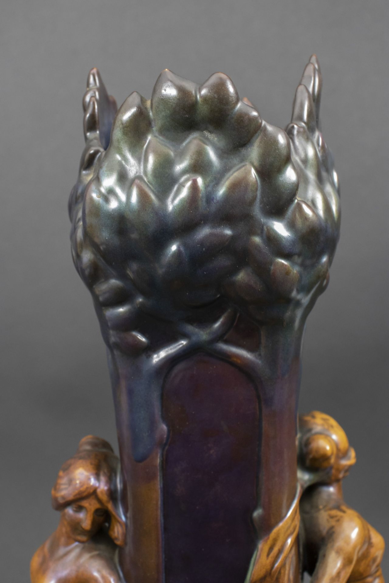 Jugendstil Vase / An Art Nouveau faience vase, Mack Lajos, Zsolnay, Pecs, um 1900 - Image 12 of 21