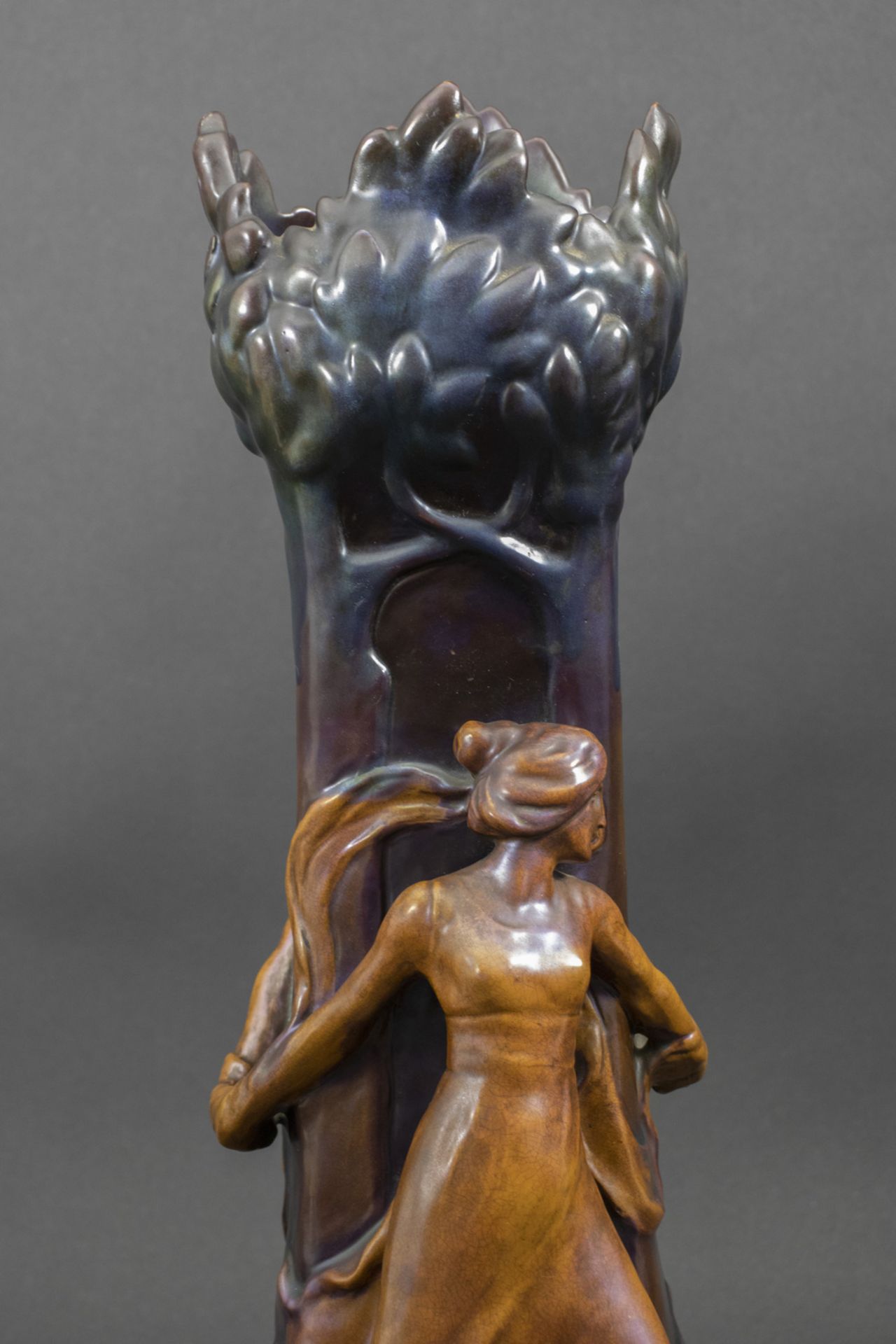 Jugendstil Vase / An Art Nouveau faience vase, Mack Lajos, Zsolnay, Pecs, um 1900 - Image 15 of 21