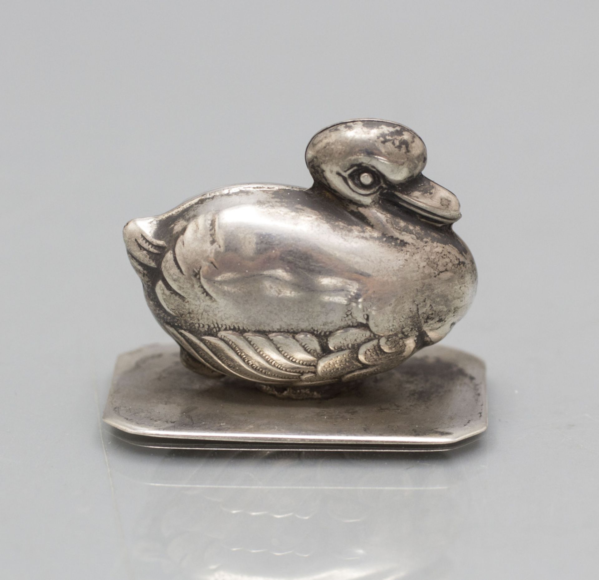 Miniatur Ente / A miniature Sterling silver duck, 2. Hälfte 20. Jh. - Bild 2 aus 3