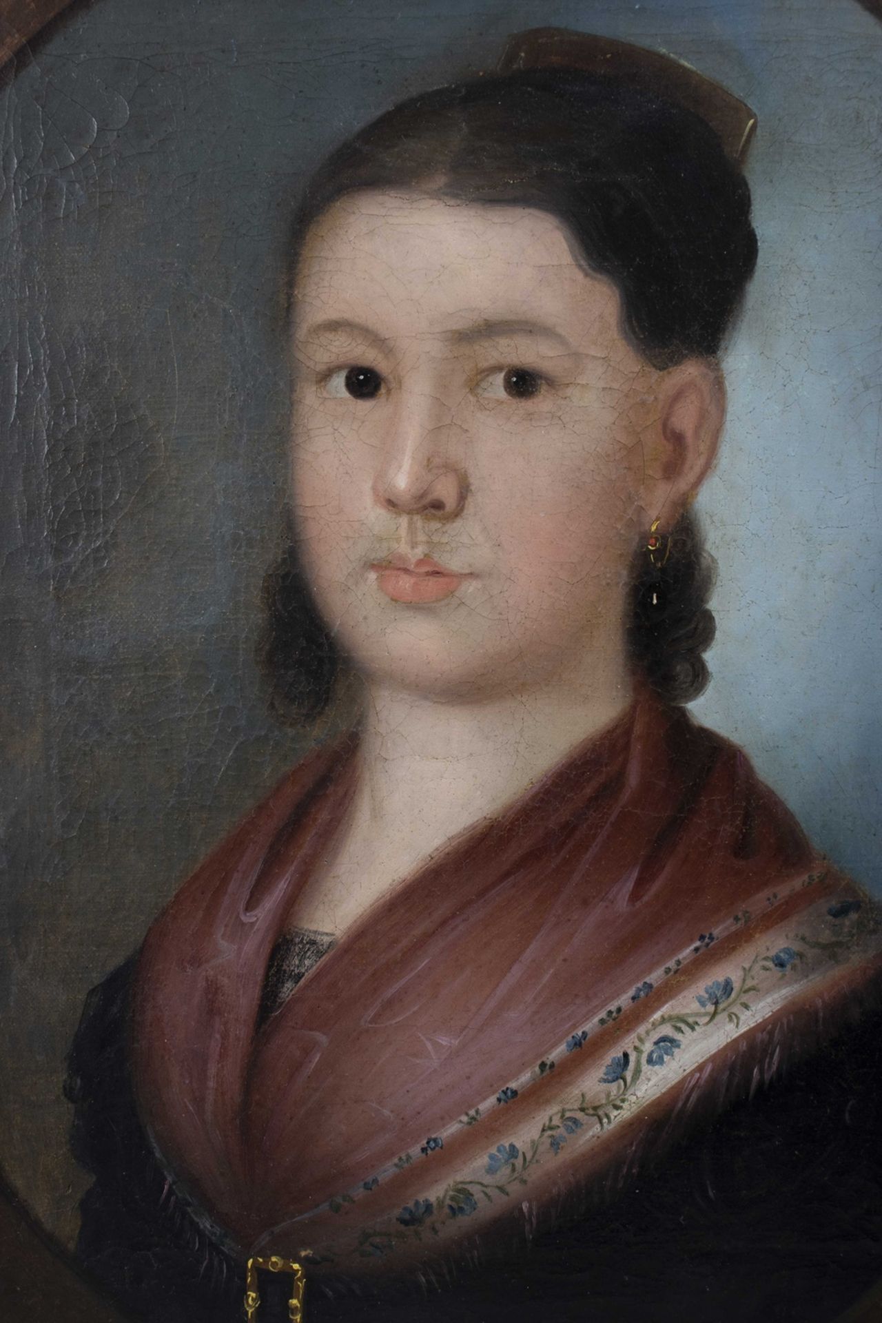 Johann SCHLESINGER (1768 Ebertsheim - 1840 Sausenheim), 'Biedermeier Damenportrait' / 'A ... - Image 3 of 5