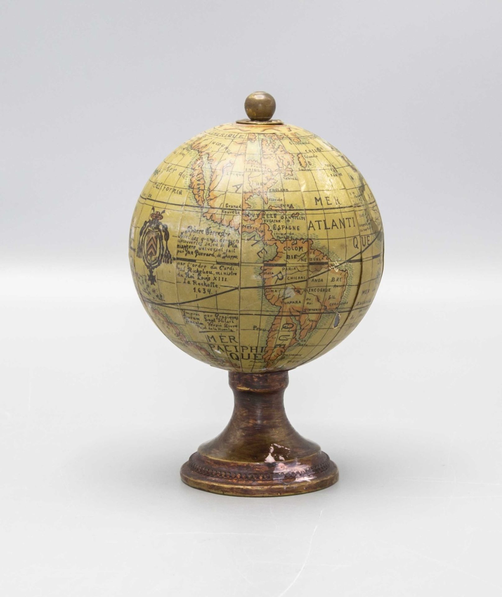 Kleiner Tischglobus / A miniature table globe, Frankreich, 19. Jh. - Bild 2 aus 7