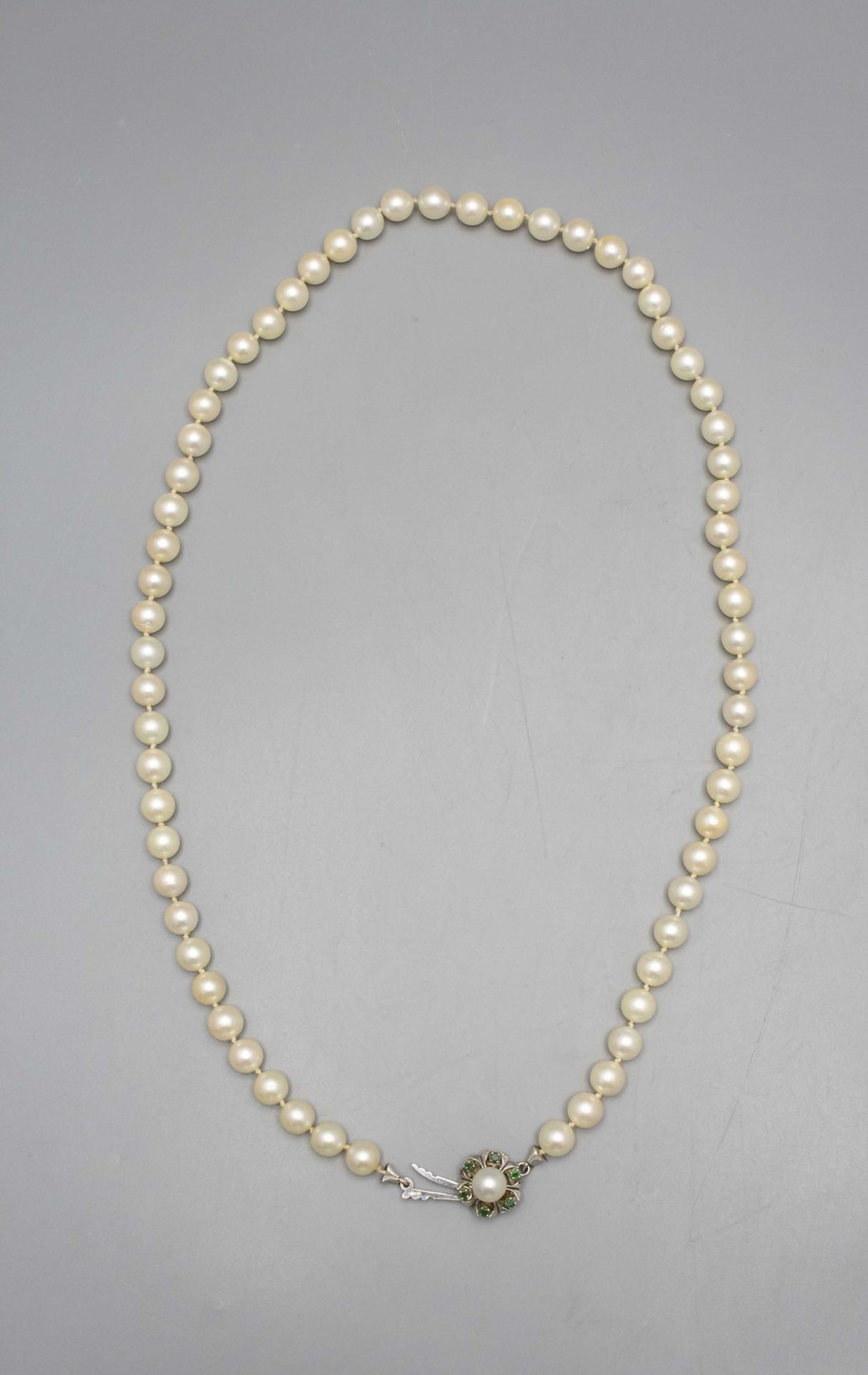 Perlenkette / A pearl necklace with 14 ct gold clasp - Image 4 of 6
