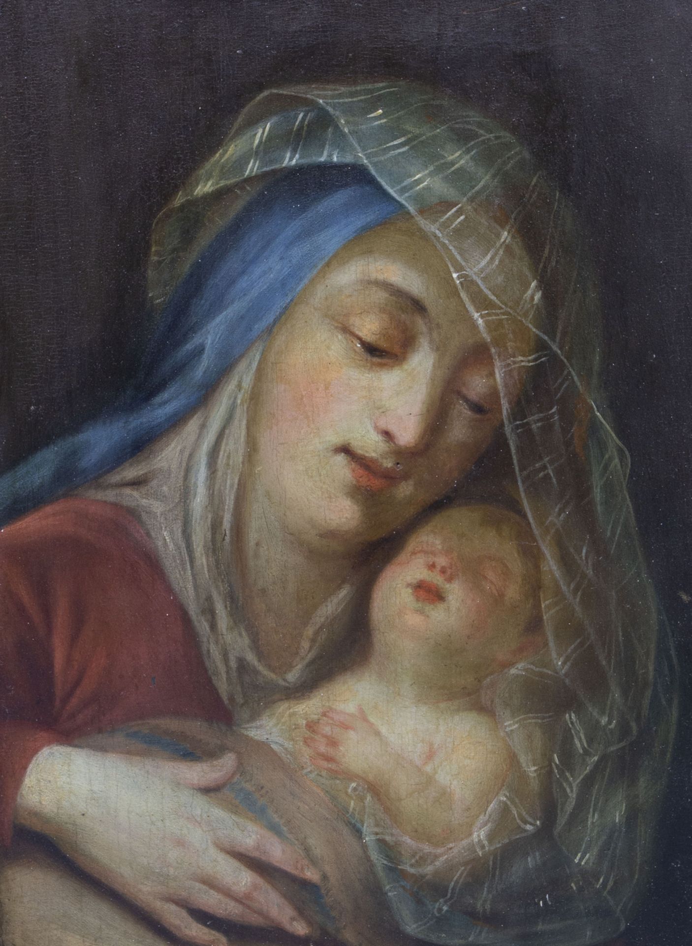 Balthasar BESCHEY (1708-1776), 'Maria mit Jesuskind' / 'Mary with newborn Jesus'