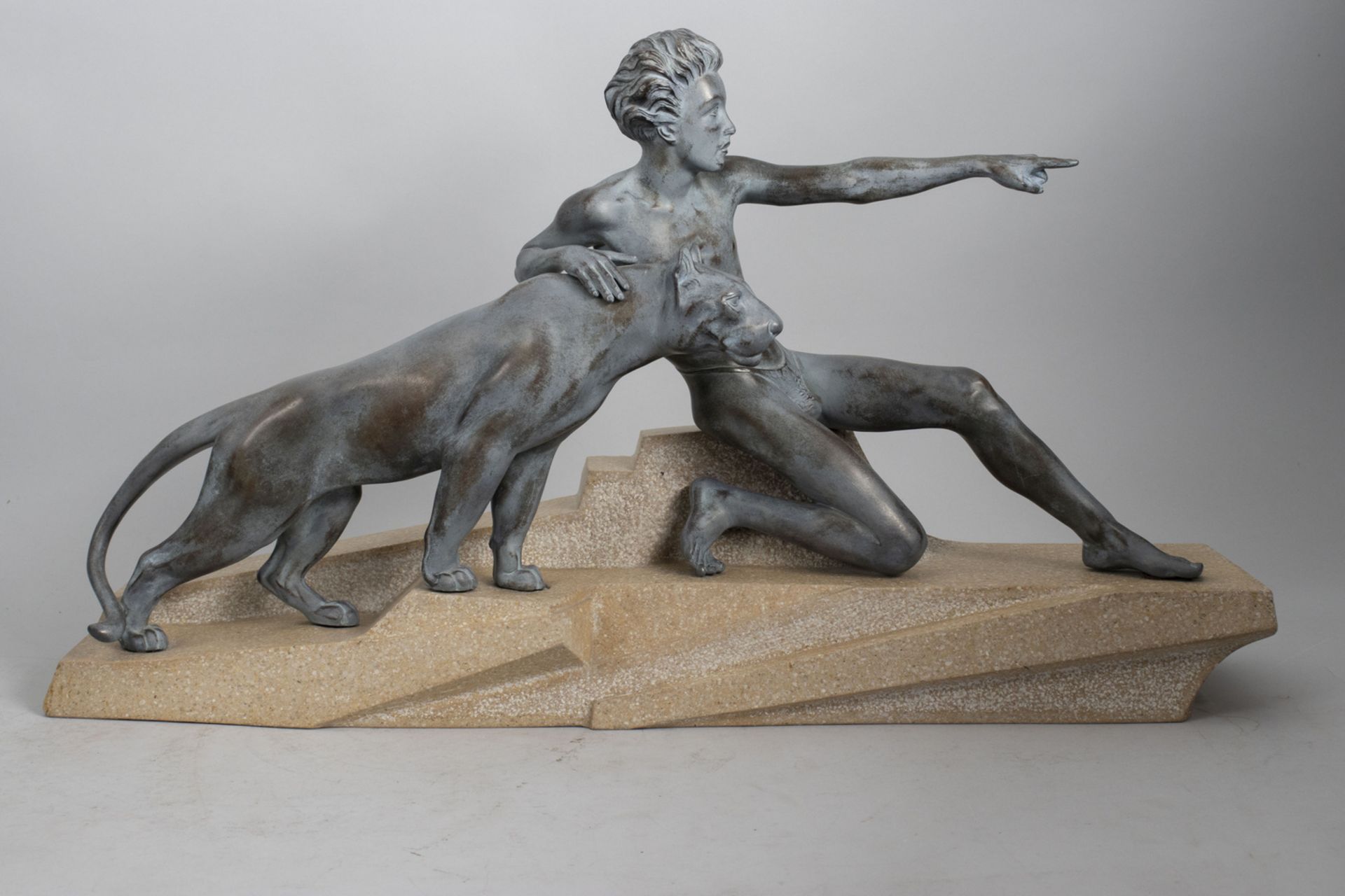 Max Le Verrier, 'Mowgli und der Panther Bagheera', Paris, um 1970
