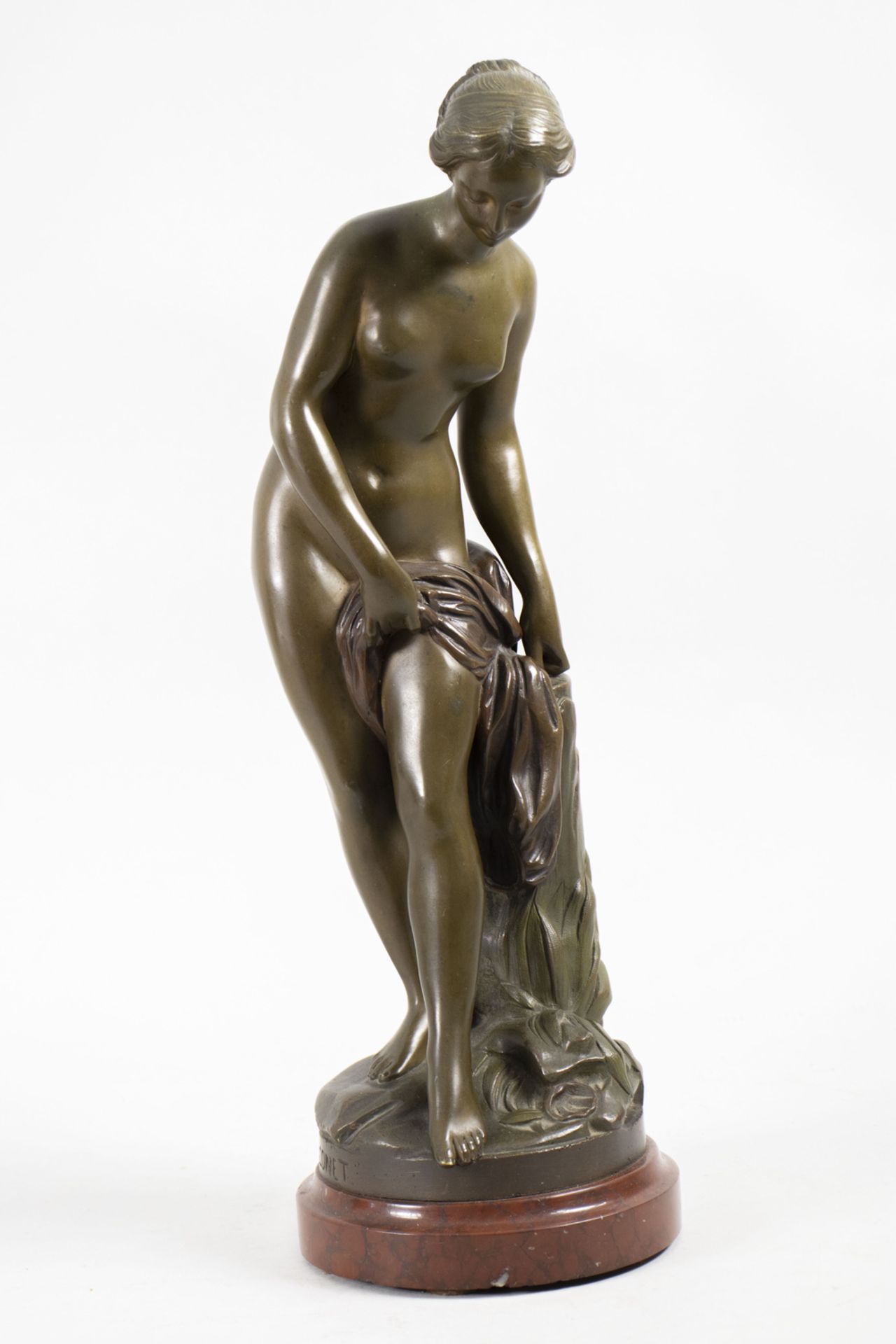 Die Badende, Bronzeskulptur nach Etienne Maurice Falconet (1716 -1791)