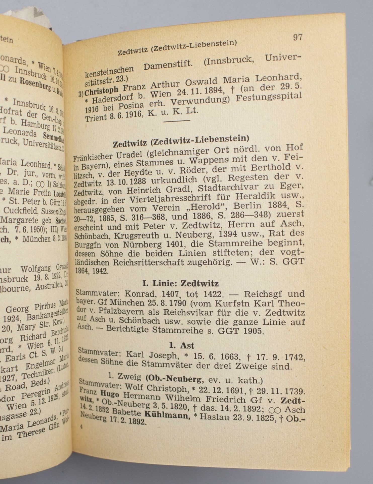 Genealogisches Handbuch des in Bayern immatrikulierten Adels, 1950-1952 - Image 5 of 6