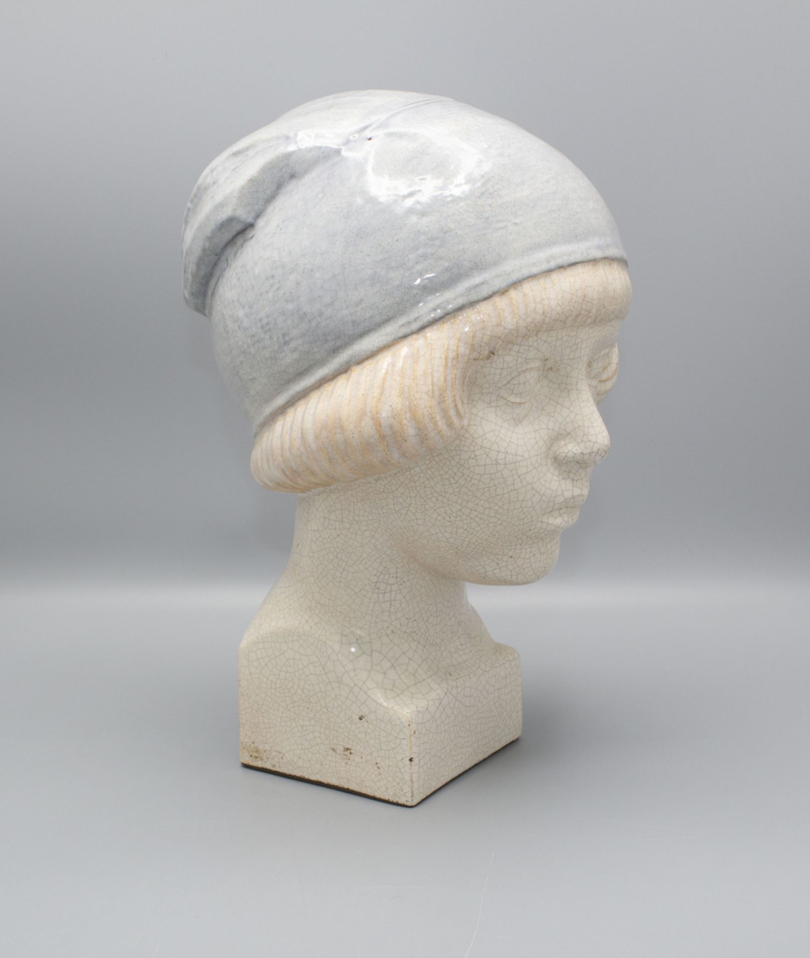 Louis-Henri NICOT (1878-1944), Art Déco Keramik 'Mädchenkopf' / An Art Deco ceramic 'Girls ... - Bild 4 aus 5