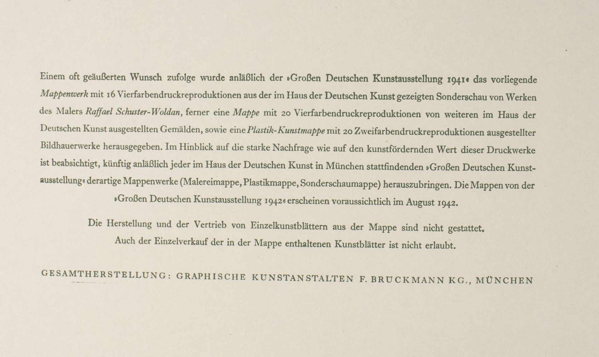 Mappe 16 Blätter 'Werke der großen deutschen Kunstausstellung' / A folder with 16 sheets with ... - Bild 3 aus 8