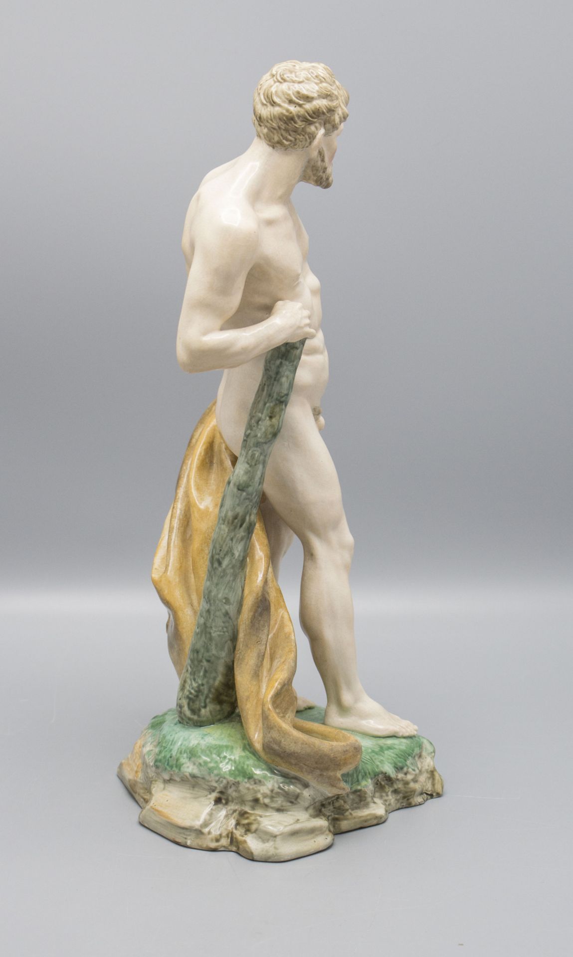 Große Figur des Herakles mit Löwenfell und Keule / A large figure of Heracles with lion skin ... - Bild 4 aus 5