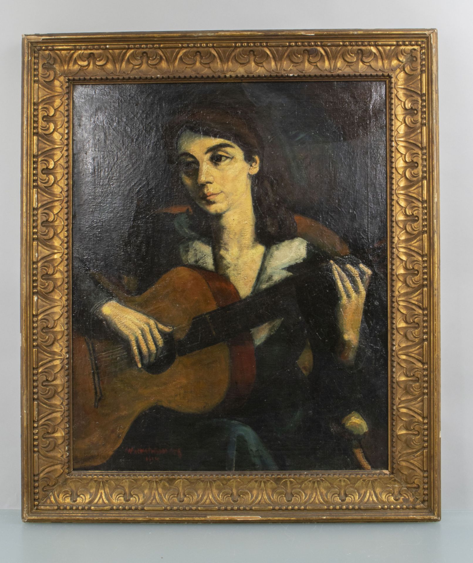 Zsigmond Antal WALLESHAUSEN-CSELENY (1887-1957), 'Porträt einer Gitarristin' / 'A portrait of ... - Image 2 of 4