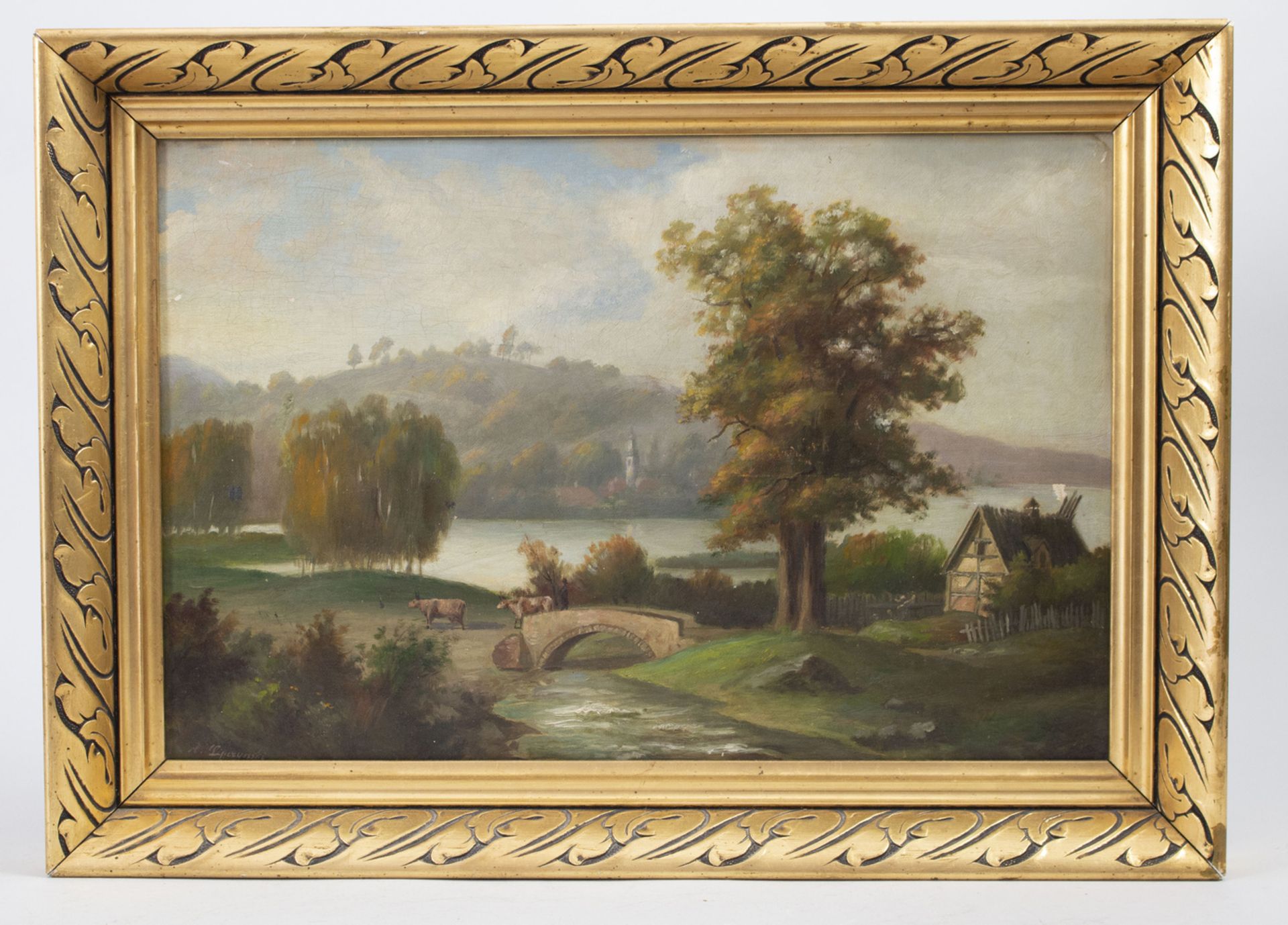 Albert LIPCZINSKI (1876-1974), 'Landschaft mit Weidetieren'/ 'Landscape with cattle' - Image 2 of 4