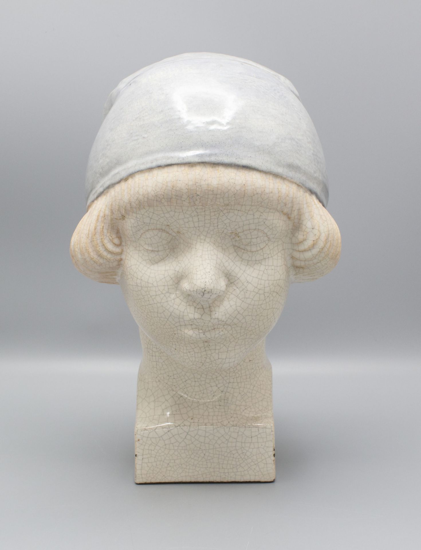 Louis-Henri NICOT (1878-1944), Art Déco Keramik 'Mädchenkopf' / An Art Deco ceramic 'Girls ...