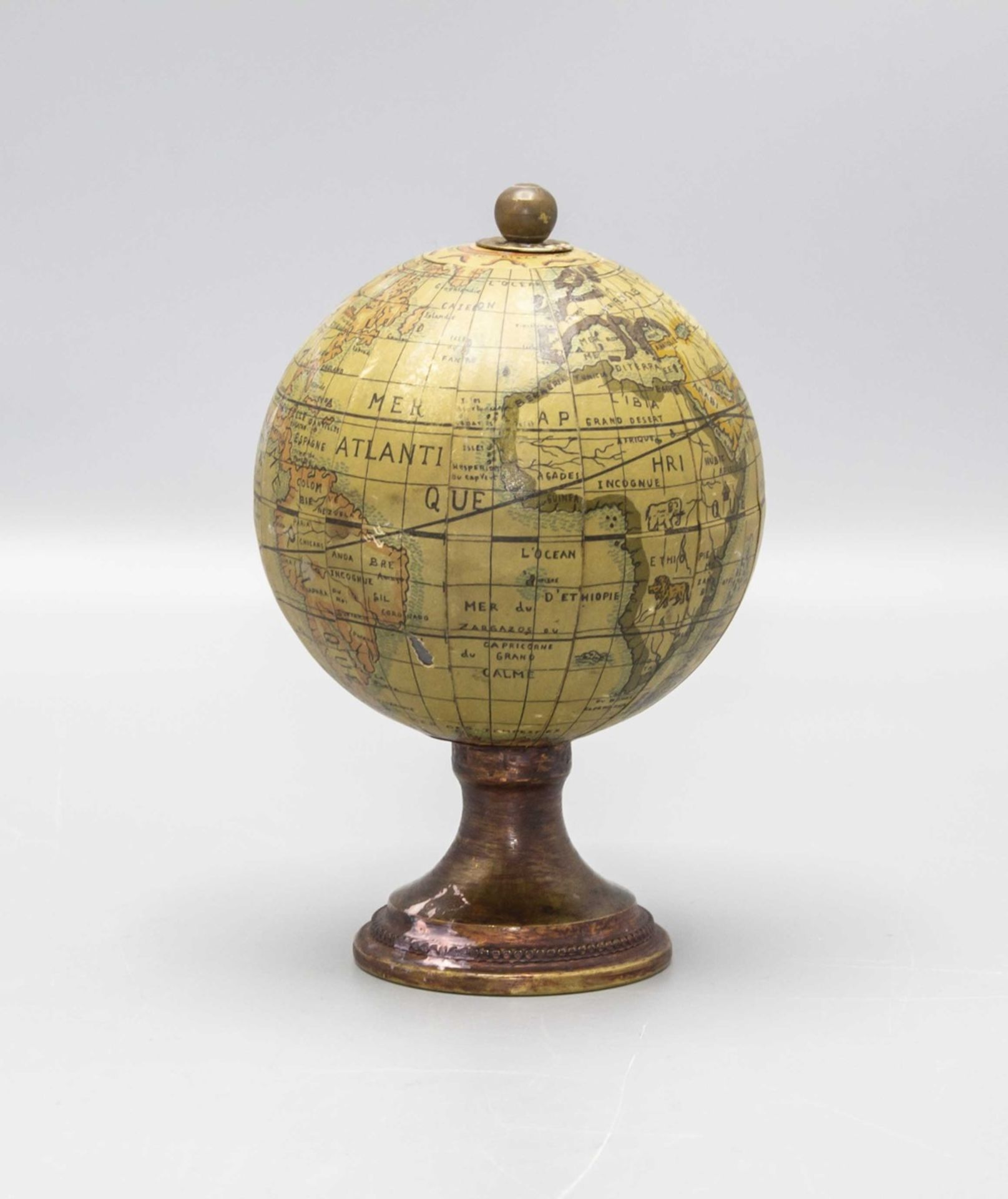 Kleiner Tischglobus / A miniature table globe, Frankreich, 19. Jh. - Bild 3 aus 7