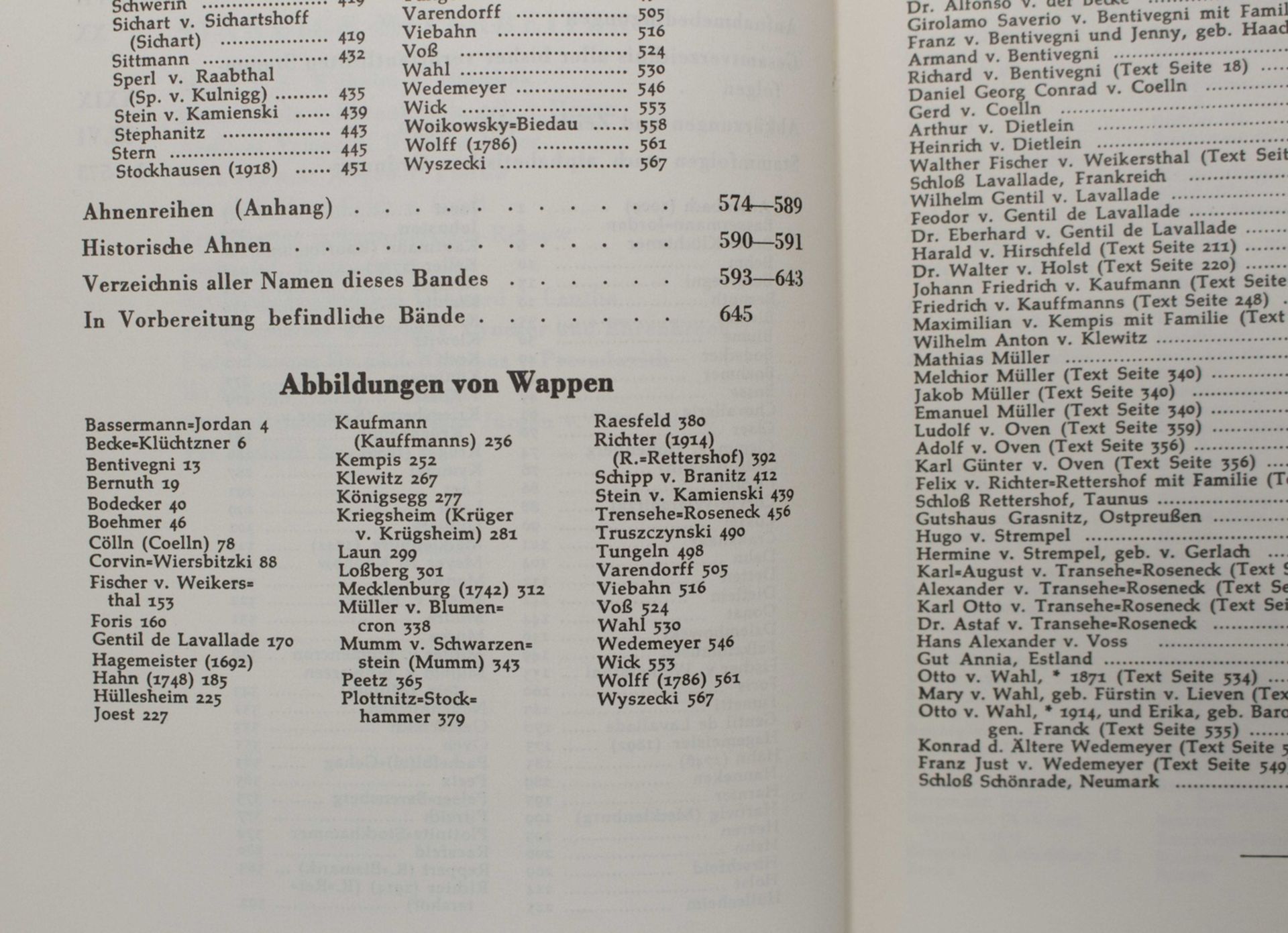 Genealogisches Handbuch des Adels Band III, Glücksburg, 1958 - Bild 6 aus 6
