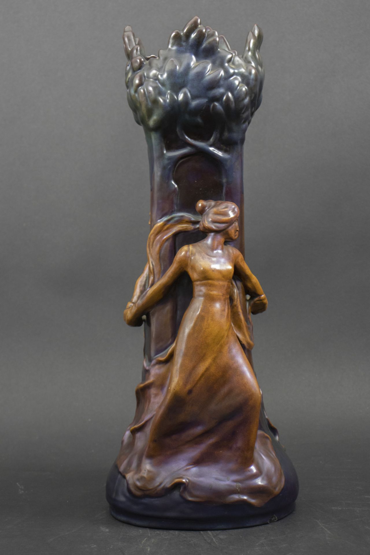 Jugendstil Vase / An Art Nouveau faience vase, Mack Lajos, Zsolnay, Pecs, um 1900 - Image 4 of 21
