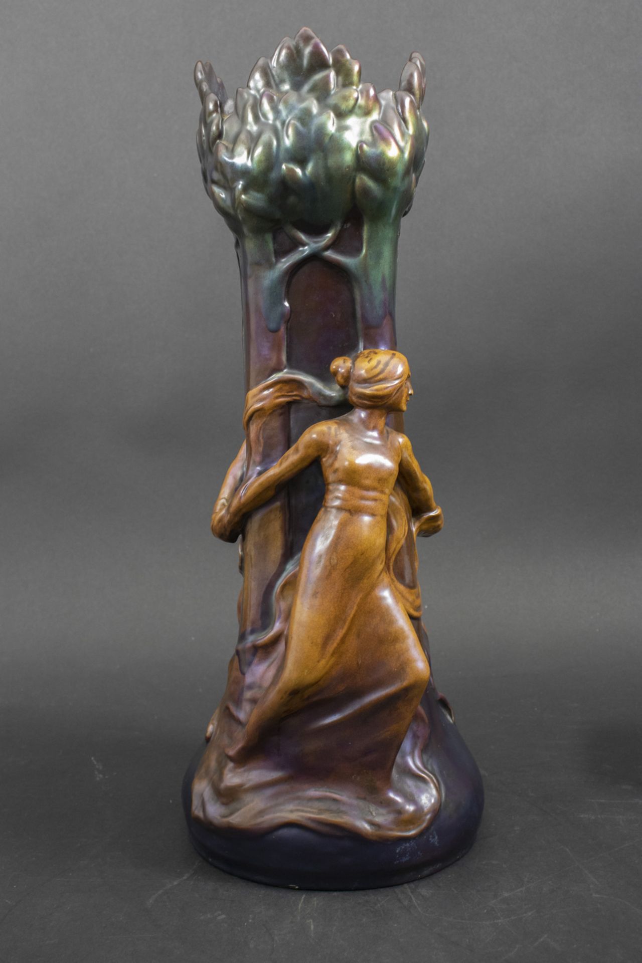 Jugendstil Vase / An Art Nouveau faience vase, Mack Lajos, Zsolnay, Pecs, um 1900 - Image 2 of 21