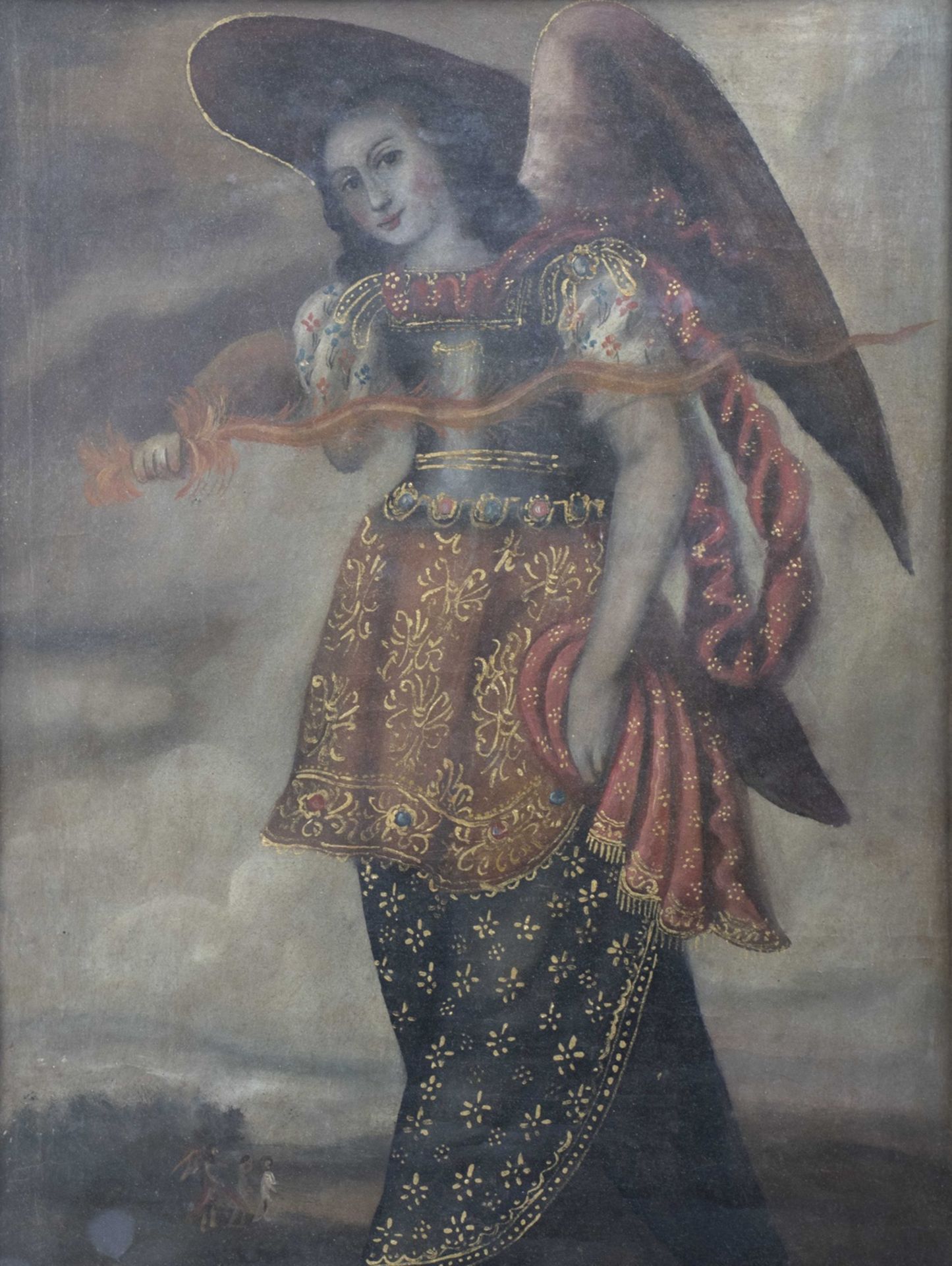 Künstler des 18. Jh., 'Engel mit Flammenschwert' / Artist of the 18 th. century, 'An angel ...