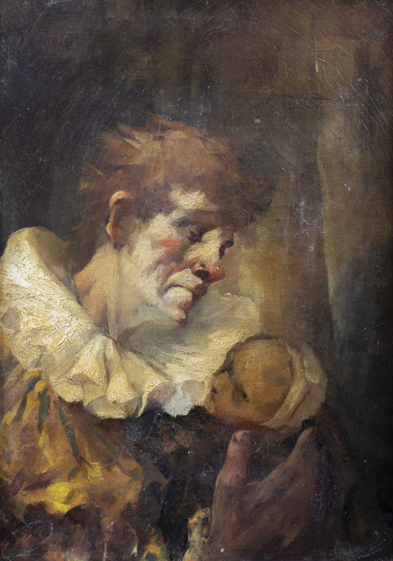 Edouard PAILLET (1859-1925), zugeschrieben, 'Clowns mit Kind / Attributed, 'A clown with child'