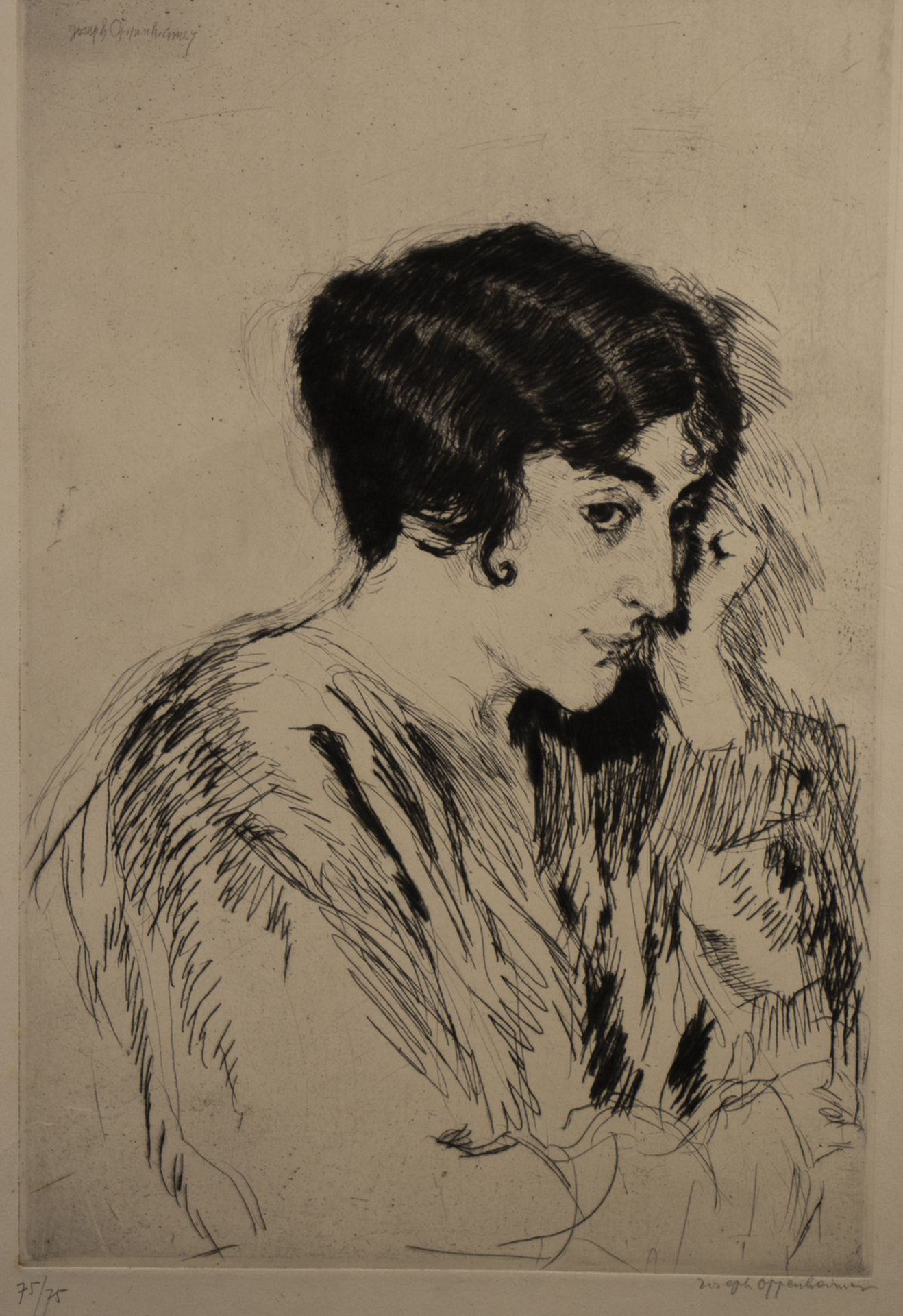 Joseph OPPENHEIMER (1876-1966), 'Porträt einer eleganten Dame im Nachthemd' / 'Portrait of an ...