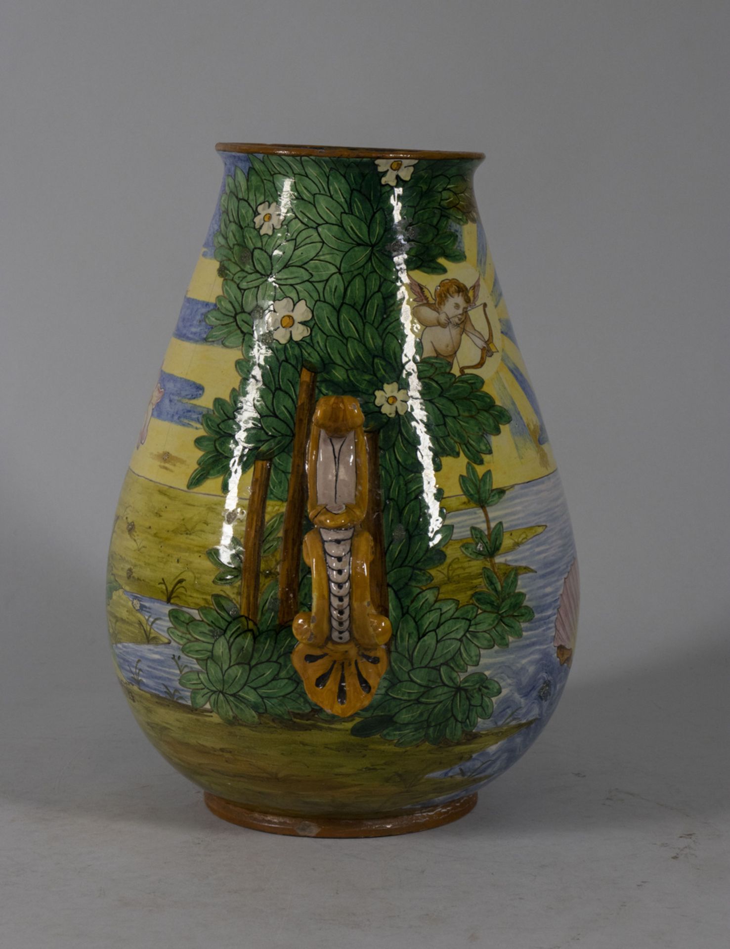 Majolika-Henkelvase im Urbino Renaissance-Stil / A majolica handled vase with Venus, wohl ... - Bild 7 aus 11