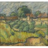 Béla Ernö GÖTZ (1882-1941), 'Landschaftsansicht mit Hof' / 'Landscape view with farm', ...