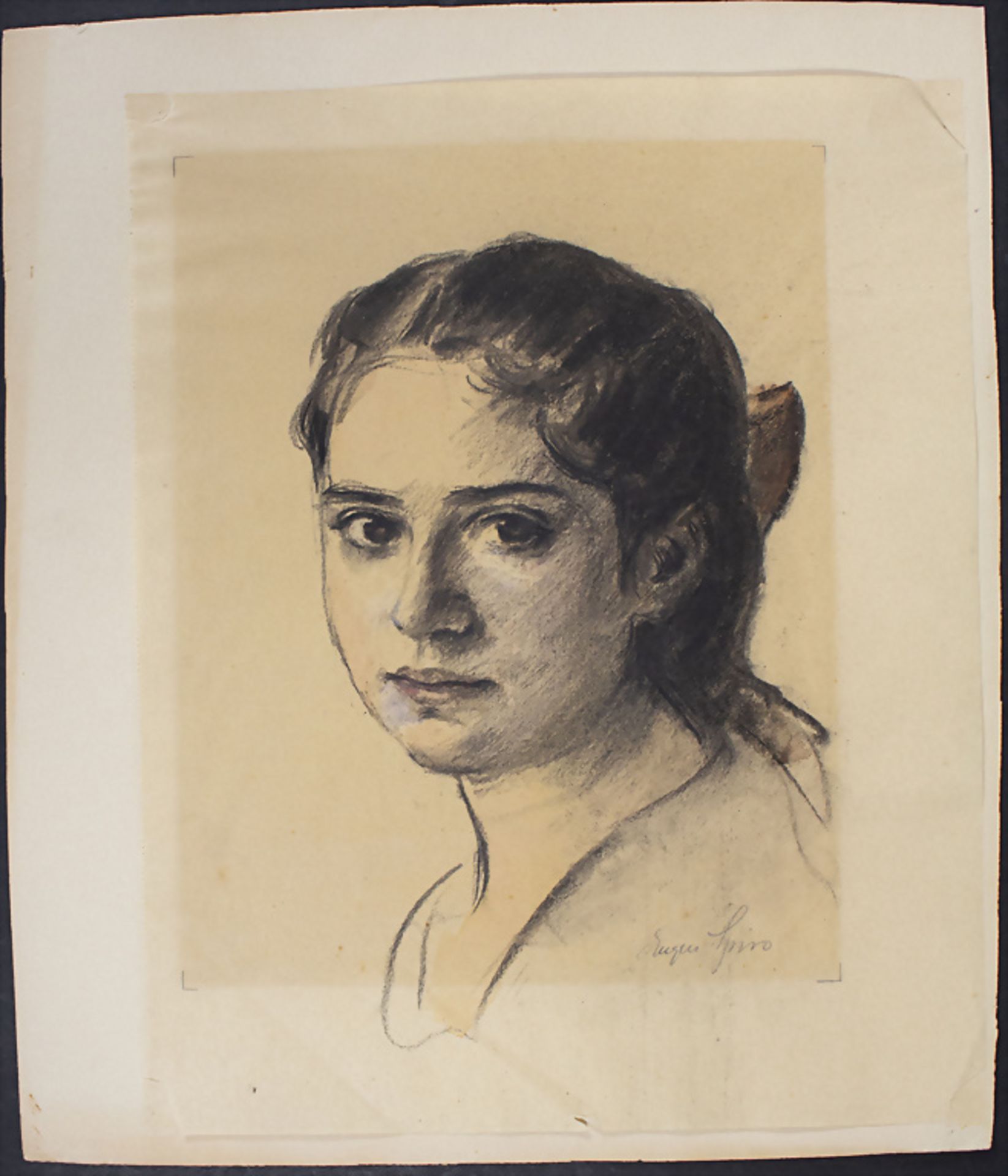 Eugen SPIRO (1874-1972), 'Porträtkopf Mädchen' / 'Portrait of a girl' - Bild 2 aus 4