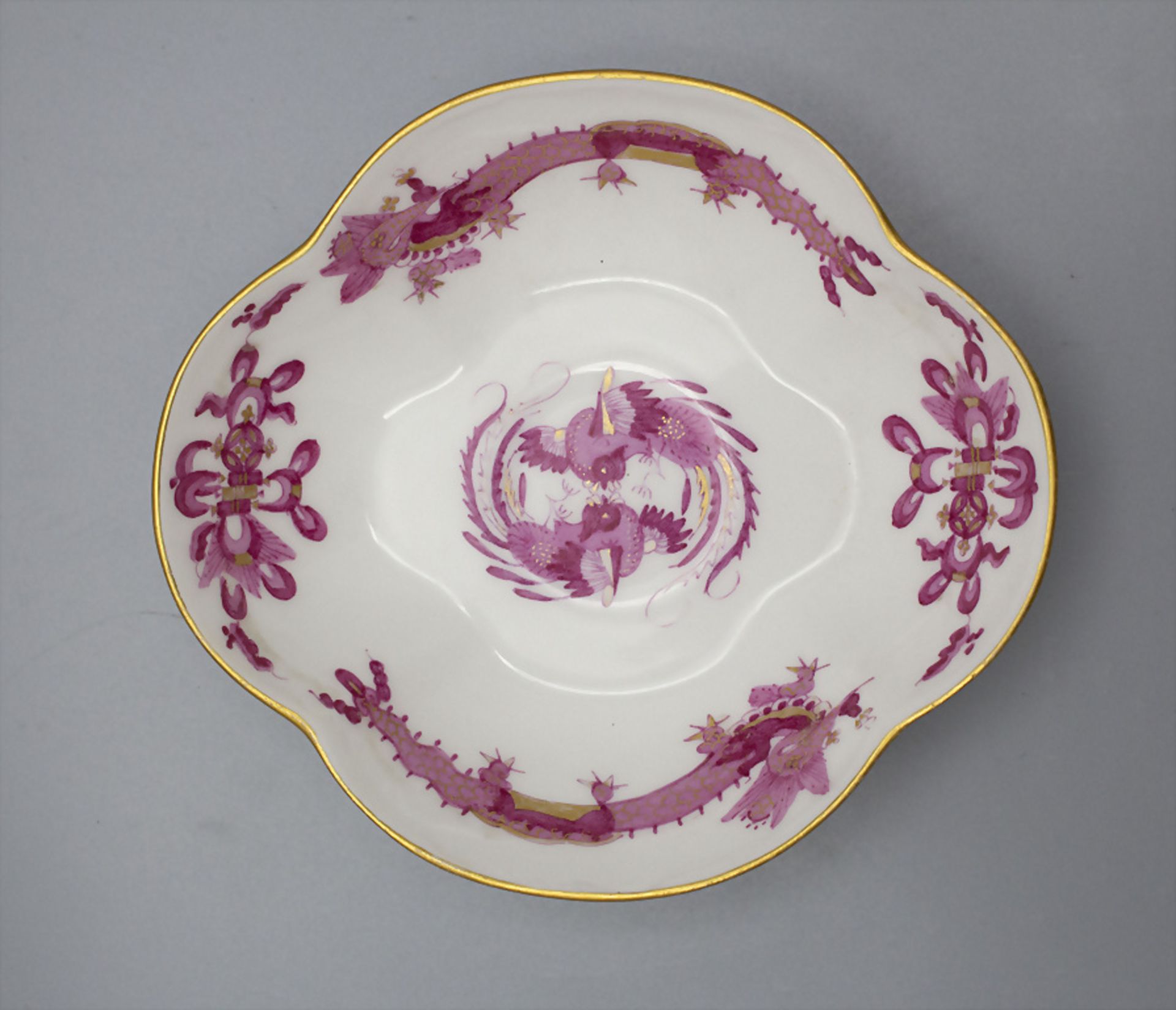 Zierschälchen 'Reicher Drache' / Unterschale / A decorative dish with 'Rich Dragon', Meissen, ... - Bild 2 aus 3