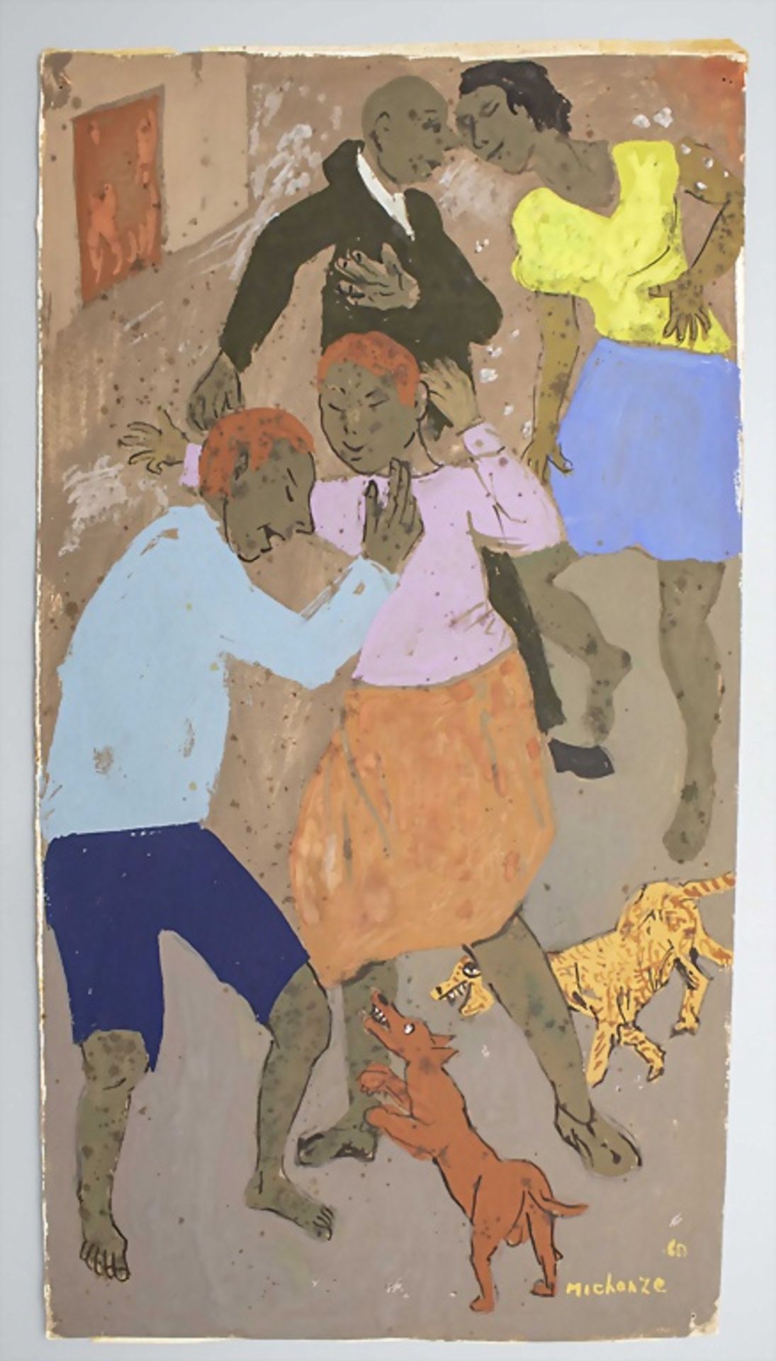 Grégoire MICHONZE (1902-1982), 'Dancing with dogs', 1980