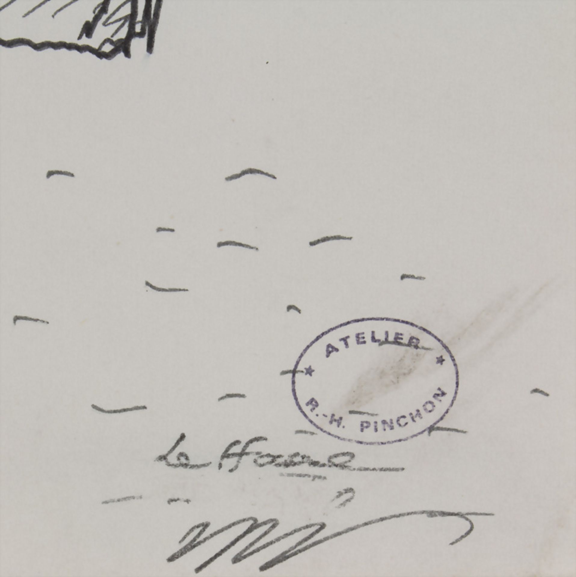 Robert Henri Pinchon (1889-?), 2 Zeichnungen 'Boote' und 'Hafenmole' / 2 drawings 'Boats' and ... - Image 3 of 6