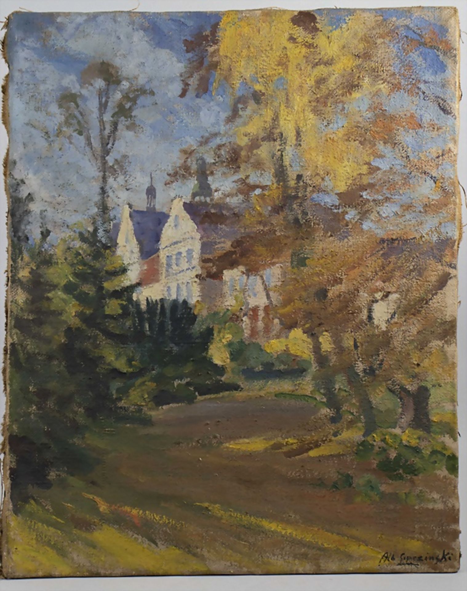 Albert LIPCZINSKI (1876-1974), 'Schlossansicht im Herbst' / 'Castle view in fall'