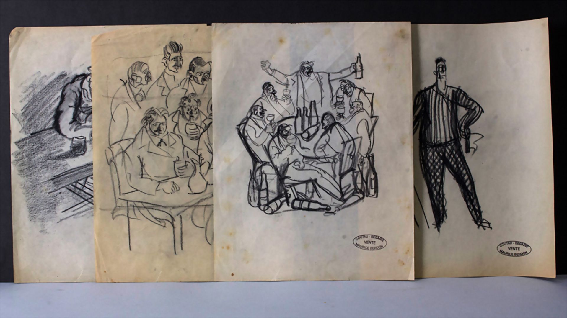 Maurice Berdon, 4 Zeichnungen / 4 drawings, 20. Jh.