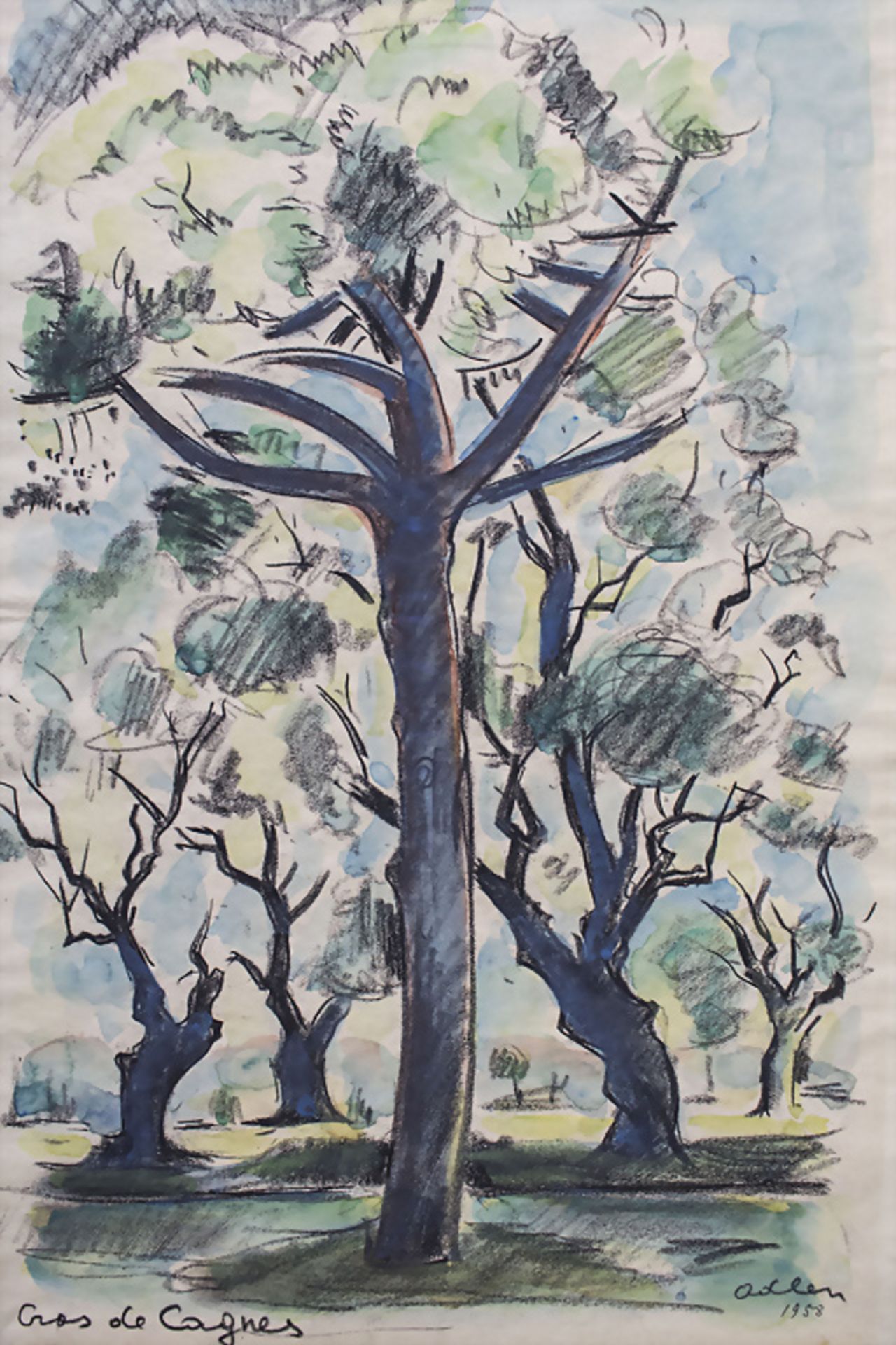 Michel ADLEN (1898-1980), 'Hain bei Cros de Cagnes' / 'A grove by Cros de Cagnes', 1958