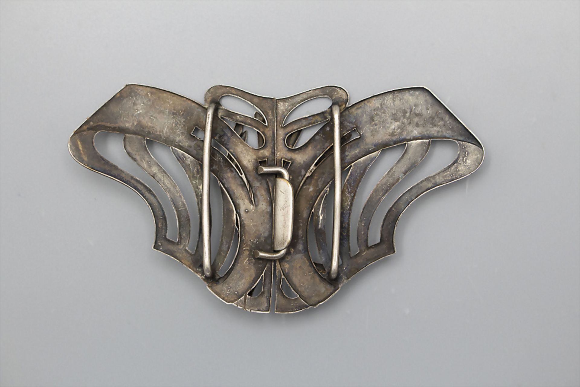 Jugendstil Gürtelschließe mit Adler / An Art Nouveau belt buckle with an eagle, Frankreich, um 1900 - Bild 2 aus 2