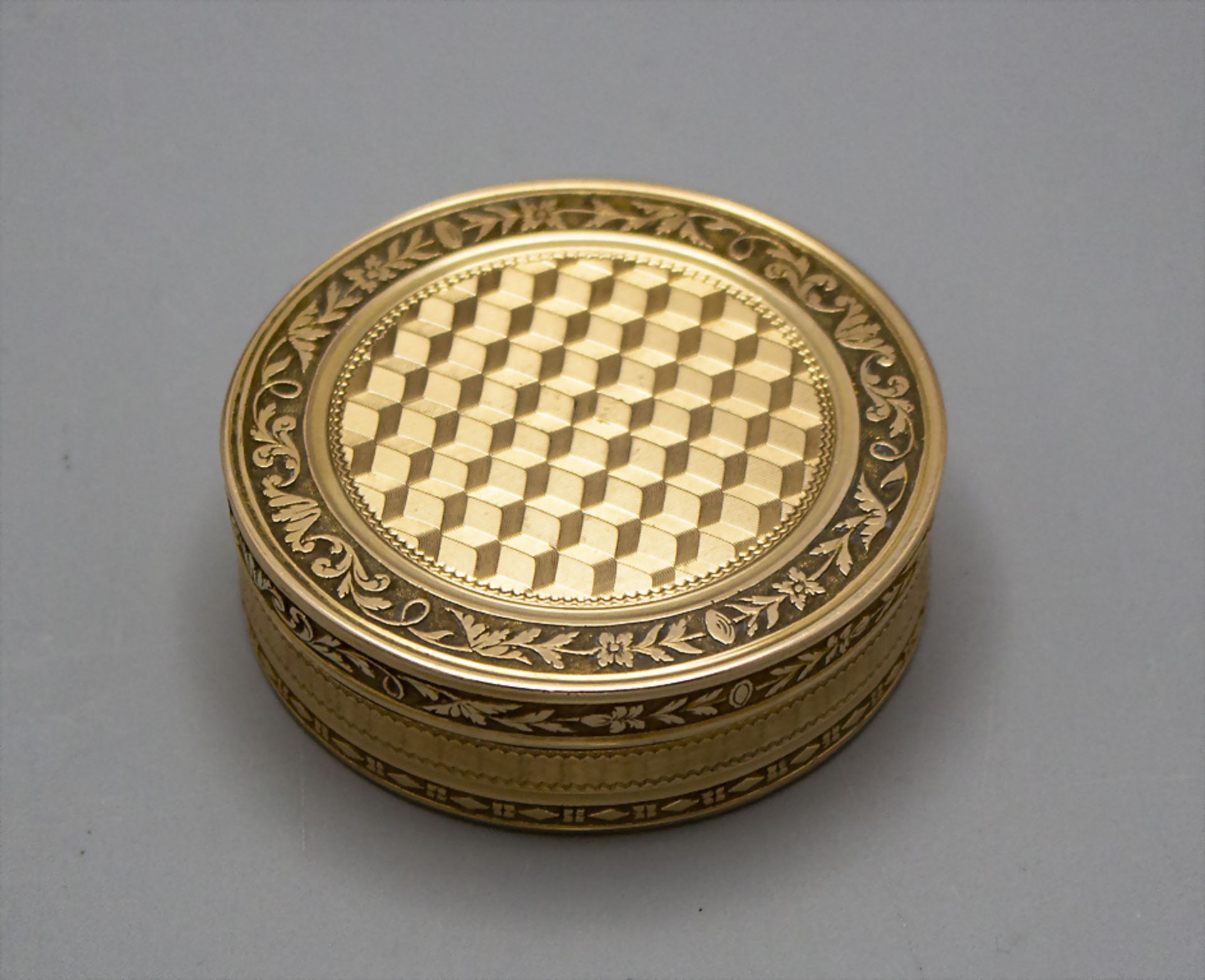 Gold Tabatiere / An 18 ct gold snuff box, Frankreich, um 1800