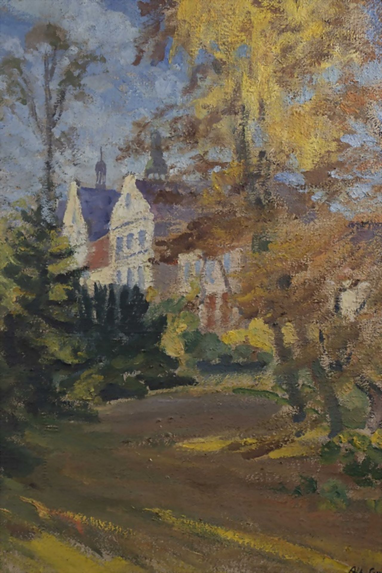Albert LIPCZINSKI (1876-1974), 'Schlossansicht im Herbst' / 'Castle view in fall' - Bild 2 aus 4