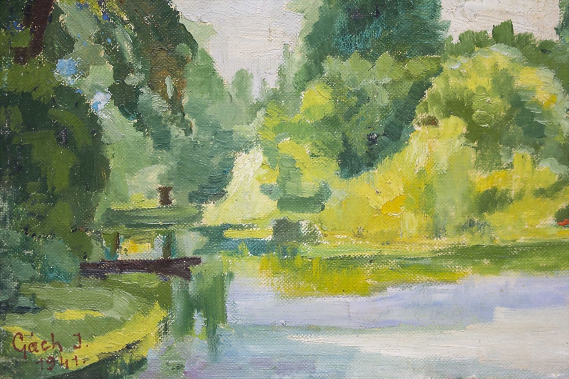 István Lipót GÁCH (1880-1962), 'See im Stadtpark' / 'Pond in city park', 1941 - Image 2 of 4