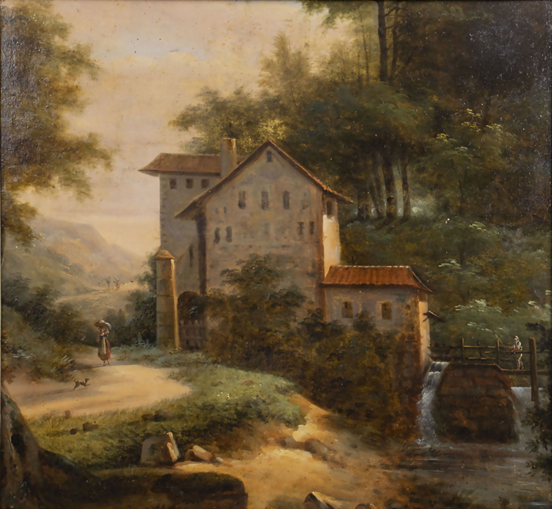 Unbekannter Romantiker des 19. Jh., 'Mühle in Landschaftsidyll / 'Mill in idyllic landscape'