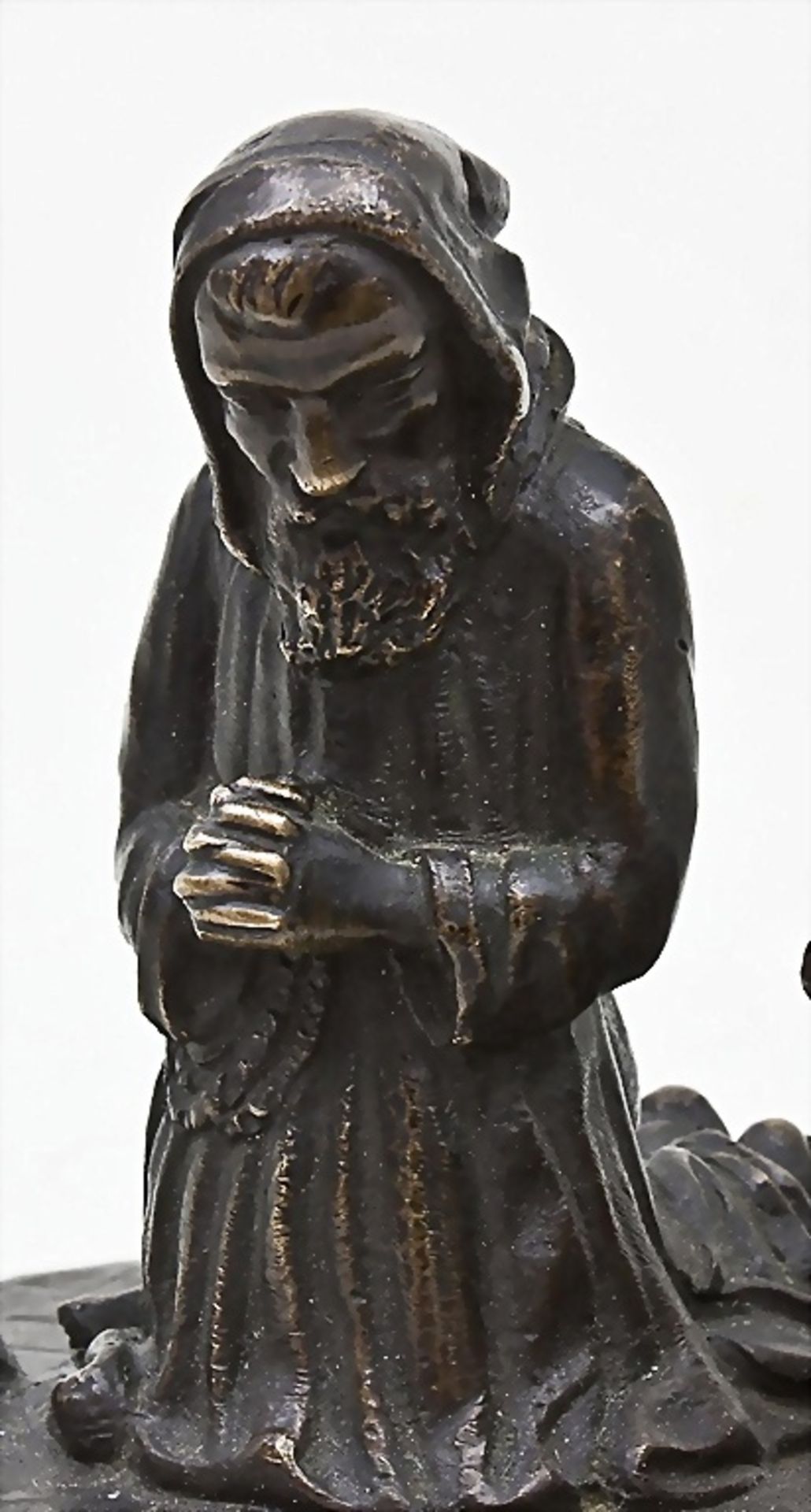 Skulptur eines betenden Mönchs, 19. Jh. - Image 2 of 3