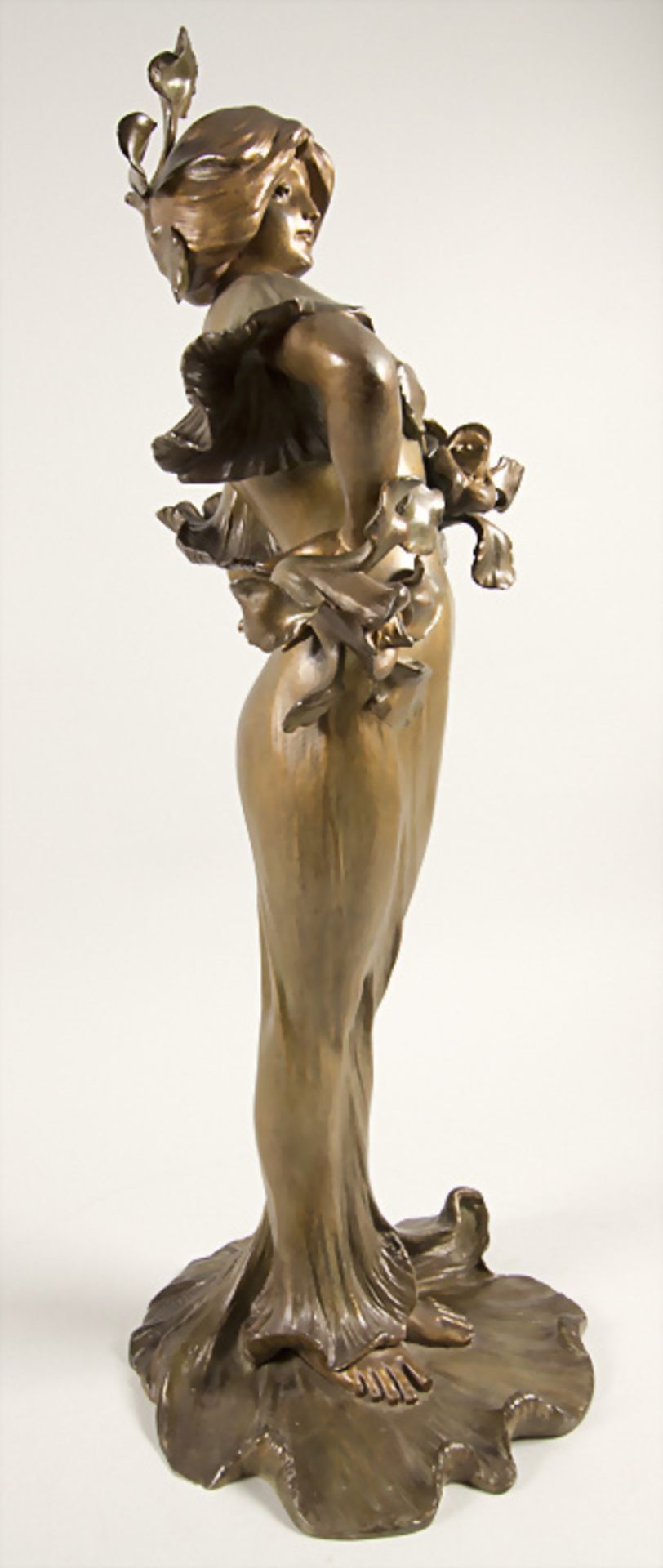 Lucien Charles Edouard ALLIOT (1877-1967), Jugendstil Skulptur 'Flora' / Art Nouveau sculpture ... - Image 3 of 10