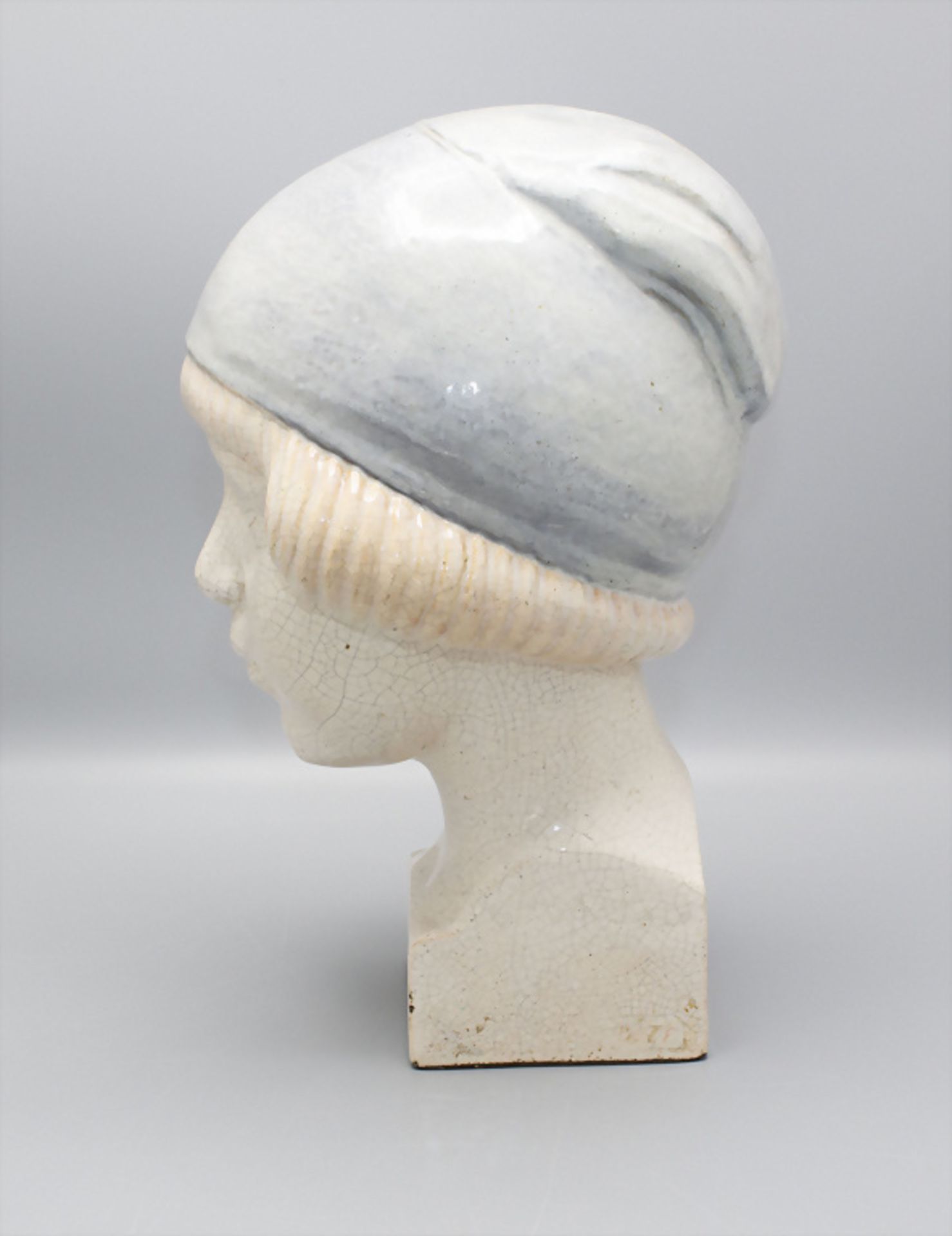Louis-Henri NICOT (1878-1944), Art Déco Keramik 'Mädchenkopf' / An Art Deco ceramic 'Girls ... - Image 2 of 5