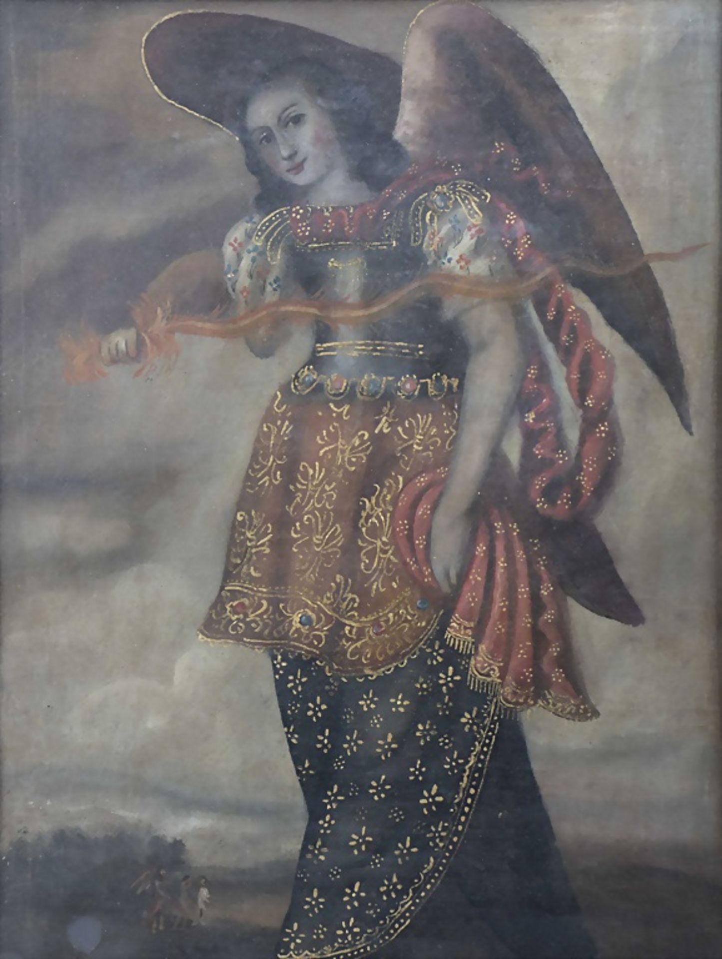 Künstler des 18. Jh., 'Engel mit Flammenschwert' / Artist of the 18 th. century, 'An angel ...