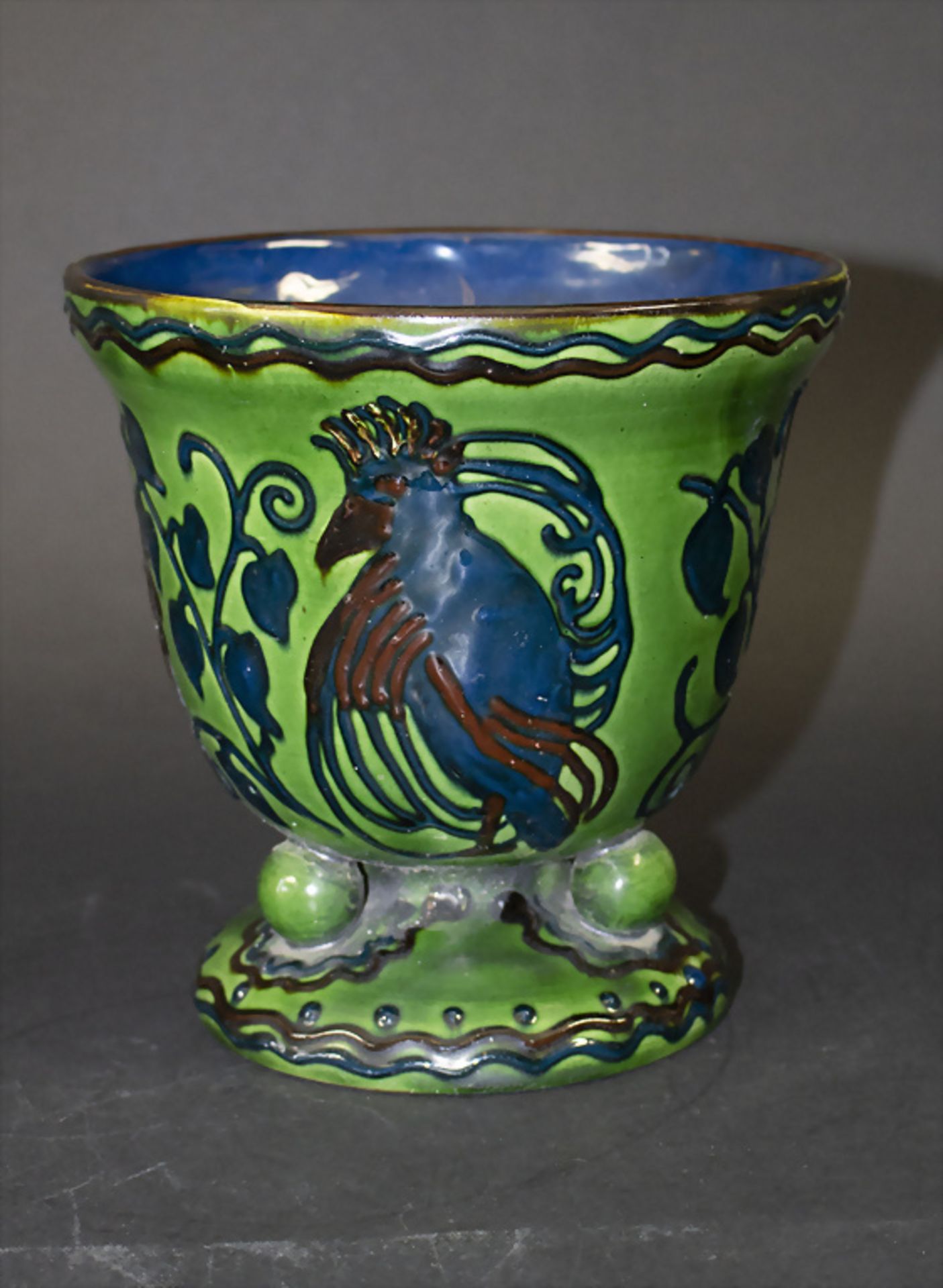 Jugendstil Majolika Vase / An Art Nouveau majolica vase, Tonwerke Kandern, um 1915