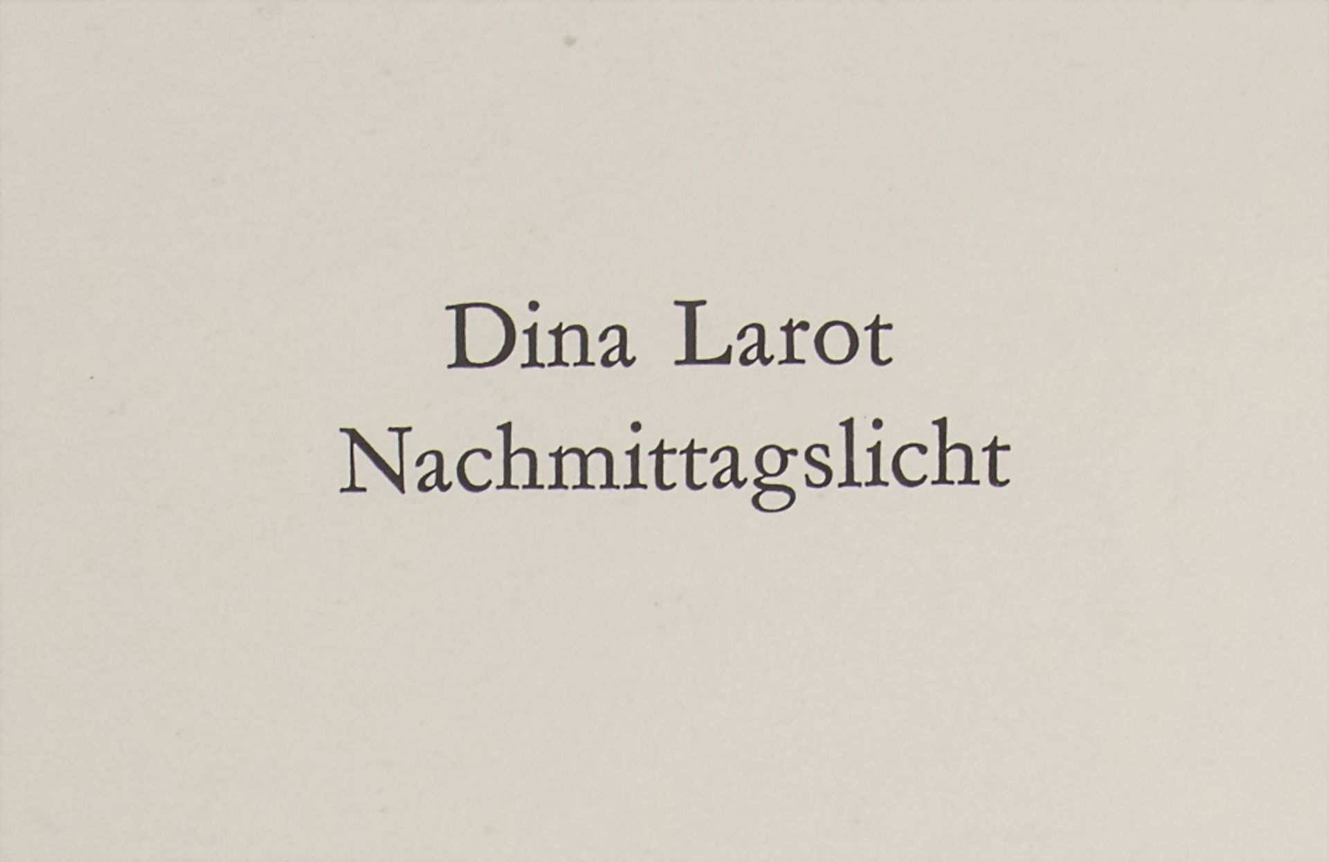 Dina Larot: 'Nachmittagslicht' / 'Afternoon-Light', Wien, 1977 - Image 4 of 7