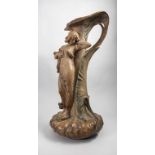 Figürliche Jugendstil Henkelvase / A figural Art Nouveau handled vase, Ernst Wallis, ...