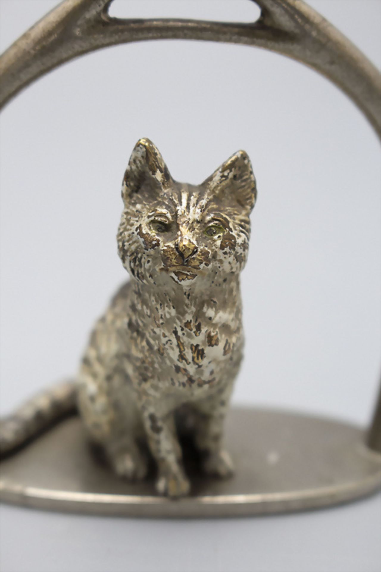 Bronze Kätzchen / A bronze cat, wohl Wien, um 1900 - Image 6 of 6